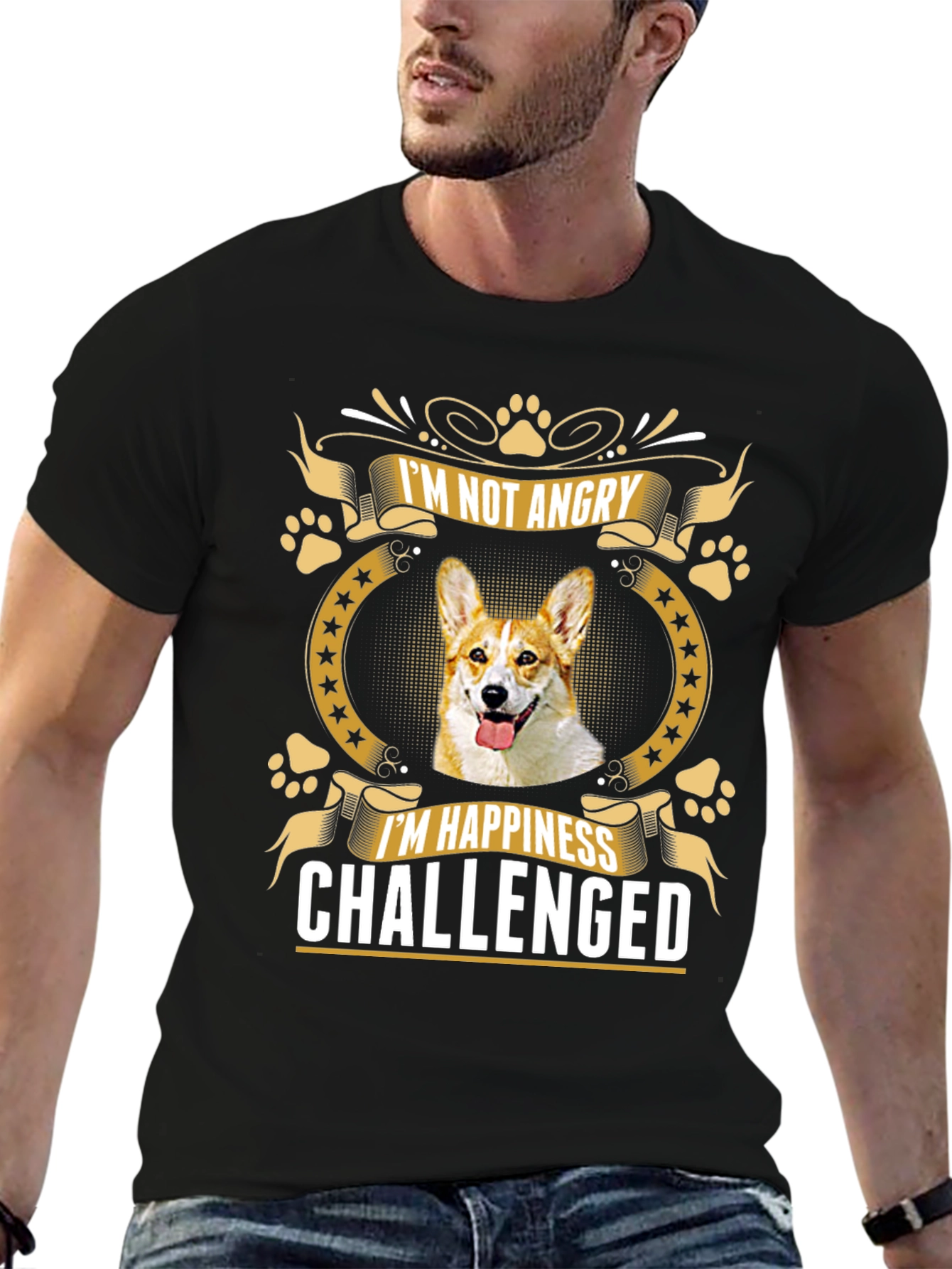 Im Not Angry Im Happiness Challenged T-Shirt