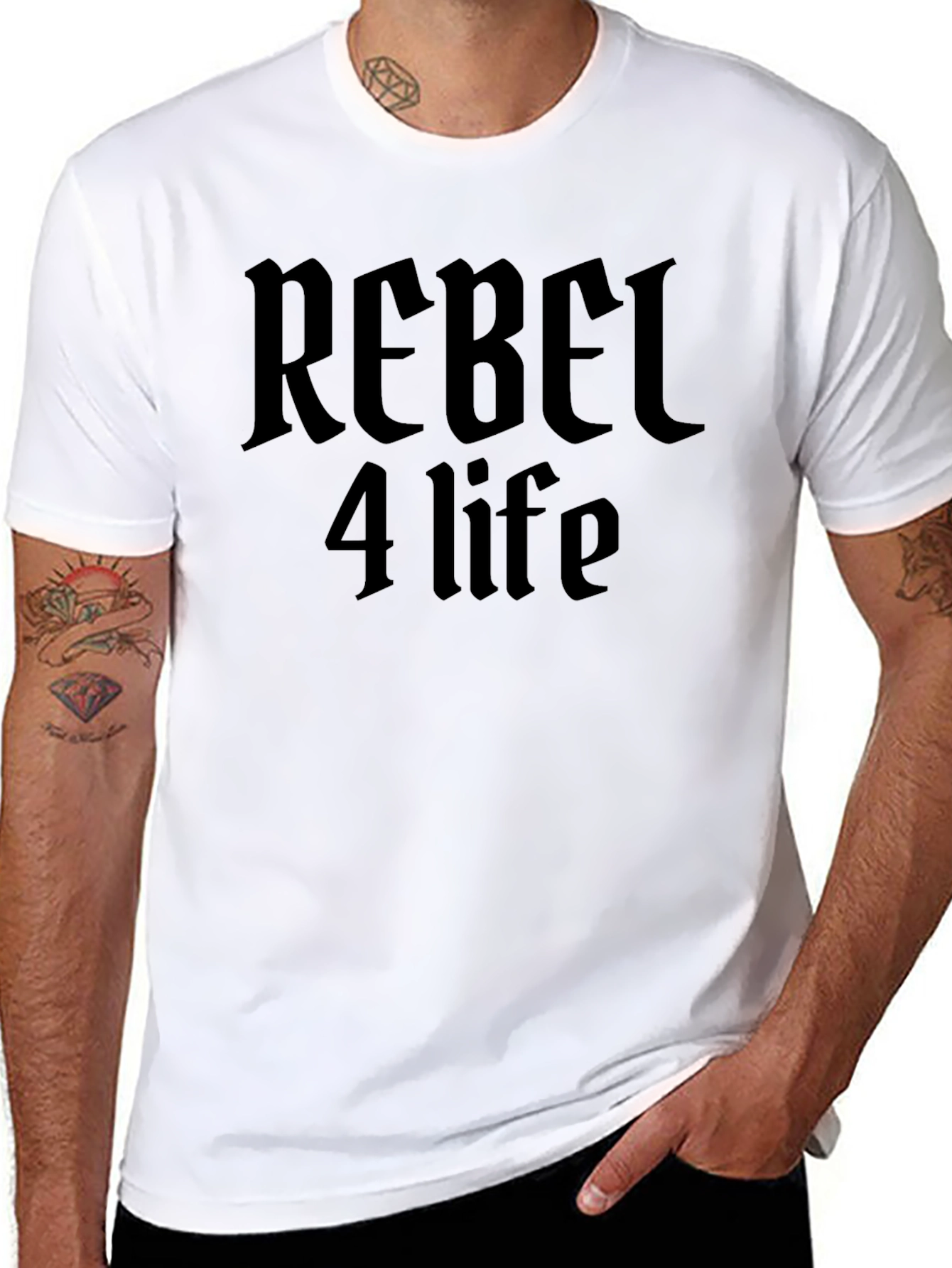 Rebel 4 Life Graphic Tee - Black T-Shirt