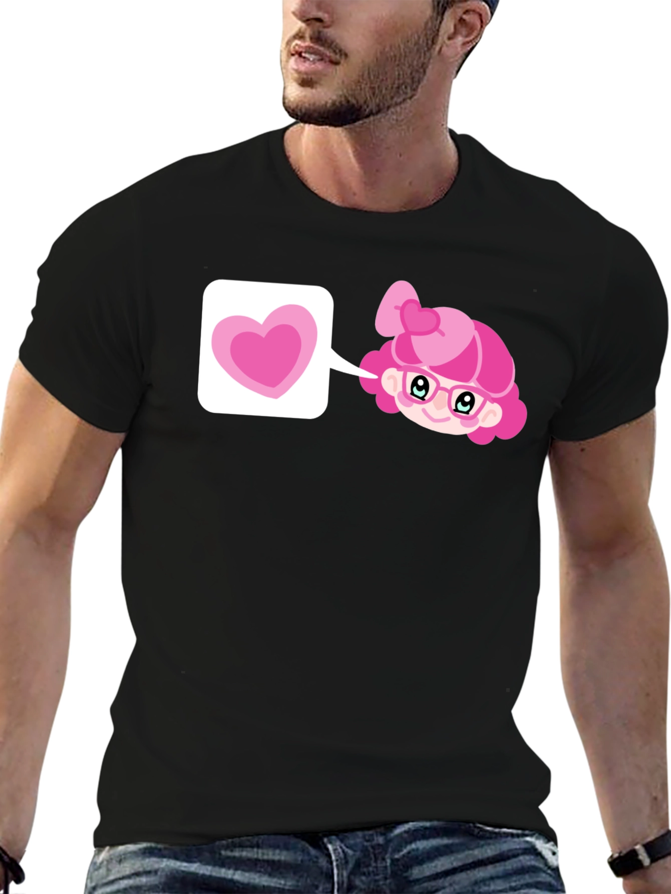 Pink Heart Girl T-Shirt