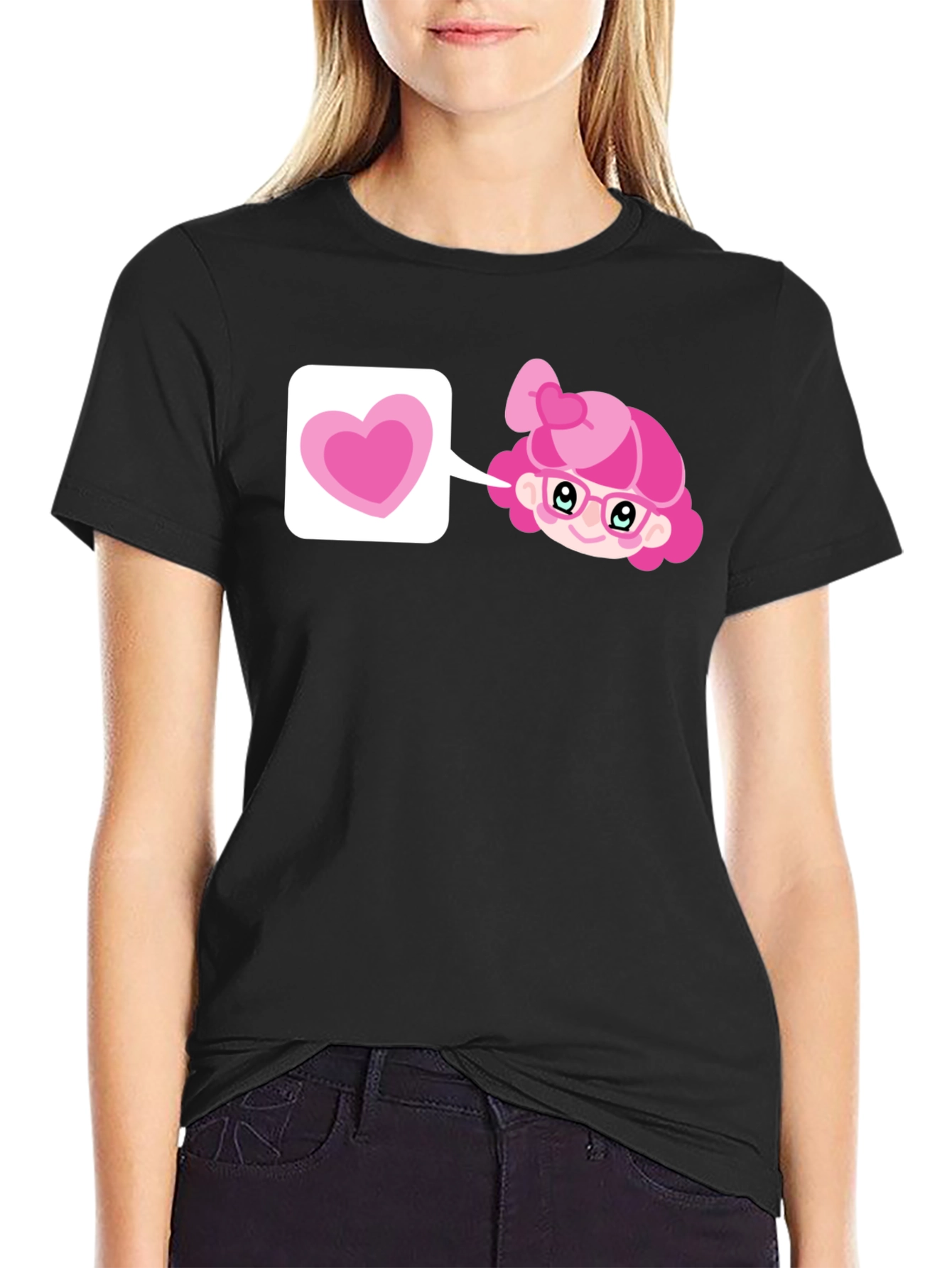 Pink Heart Girl T-Shirt