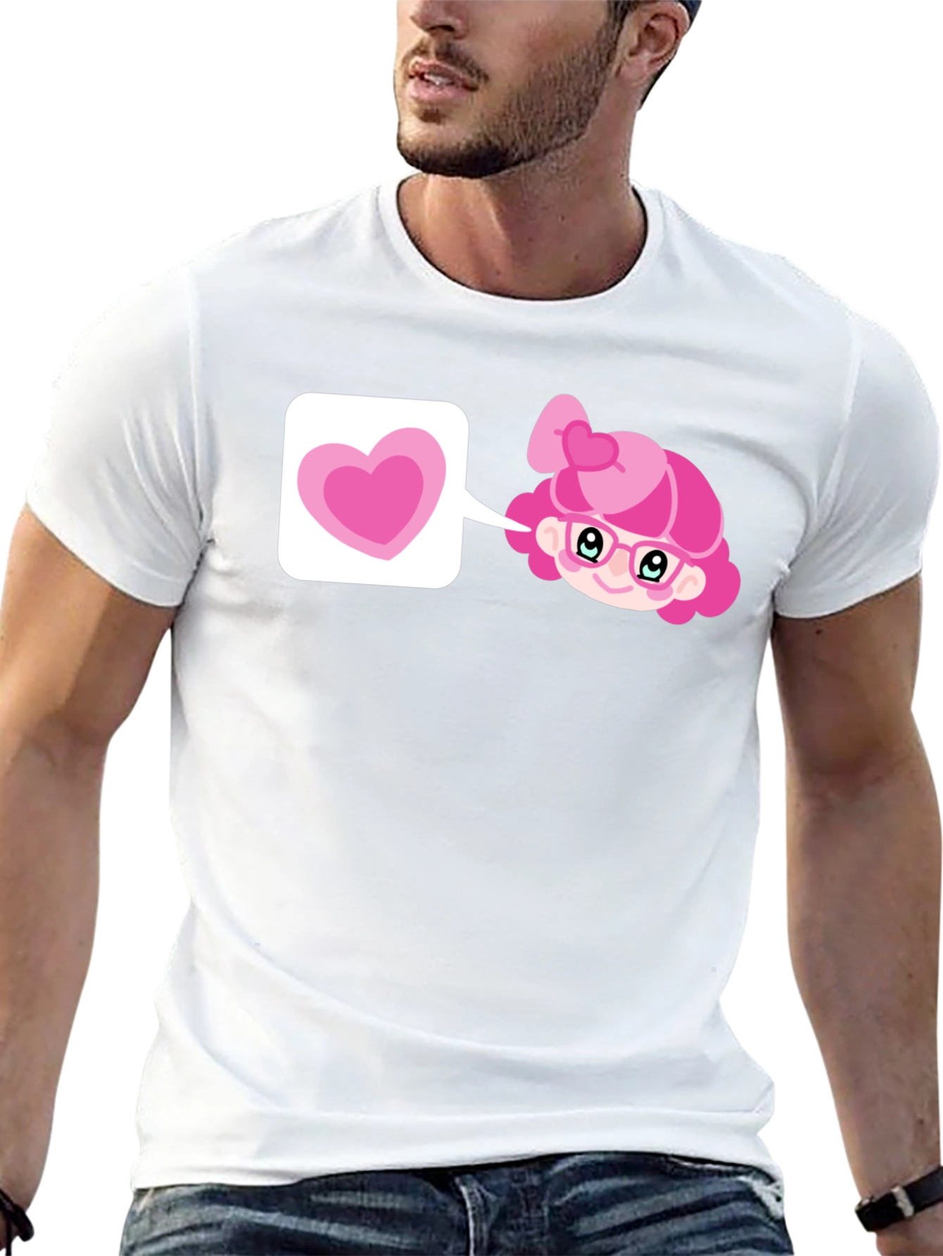 Pink Heart Girl T-Shirt