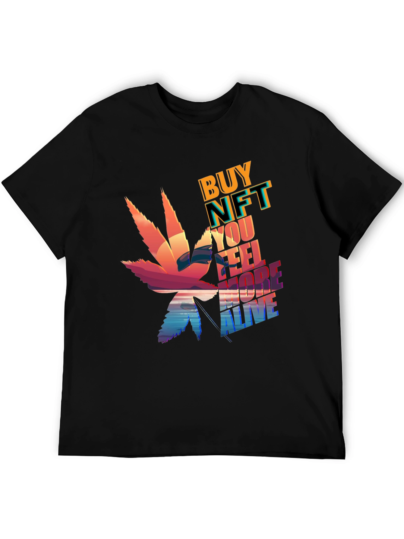 Buy NFT Feel More Alive Black Graphic T-Shirt