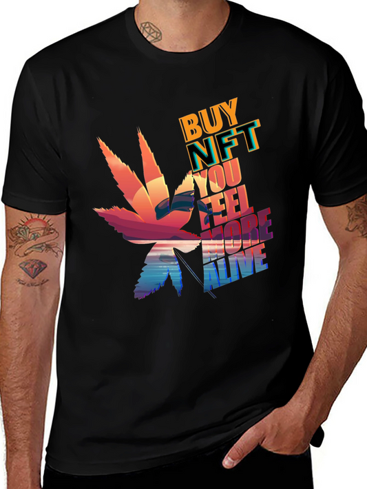 Buy NFT Feel More Alive Black Graphic T-Shirt