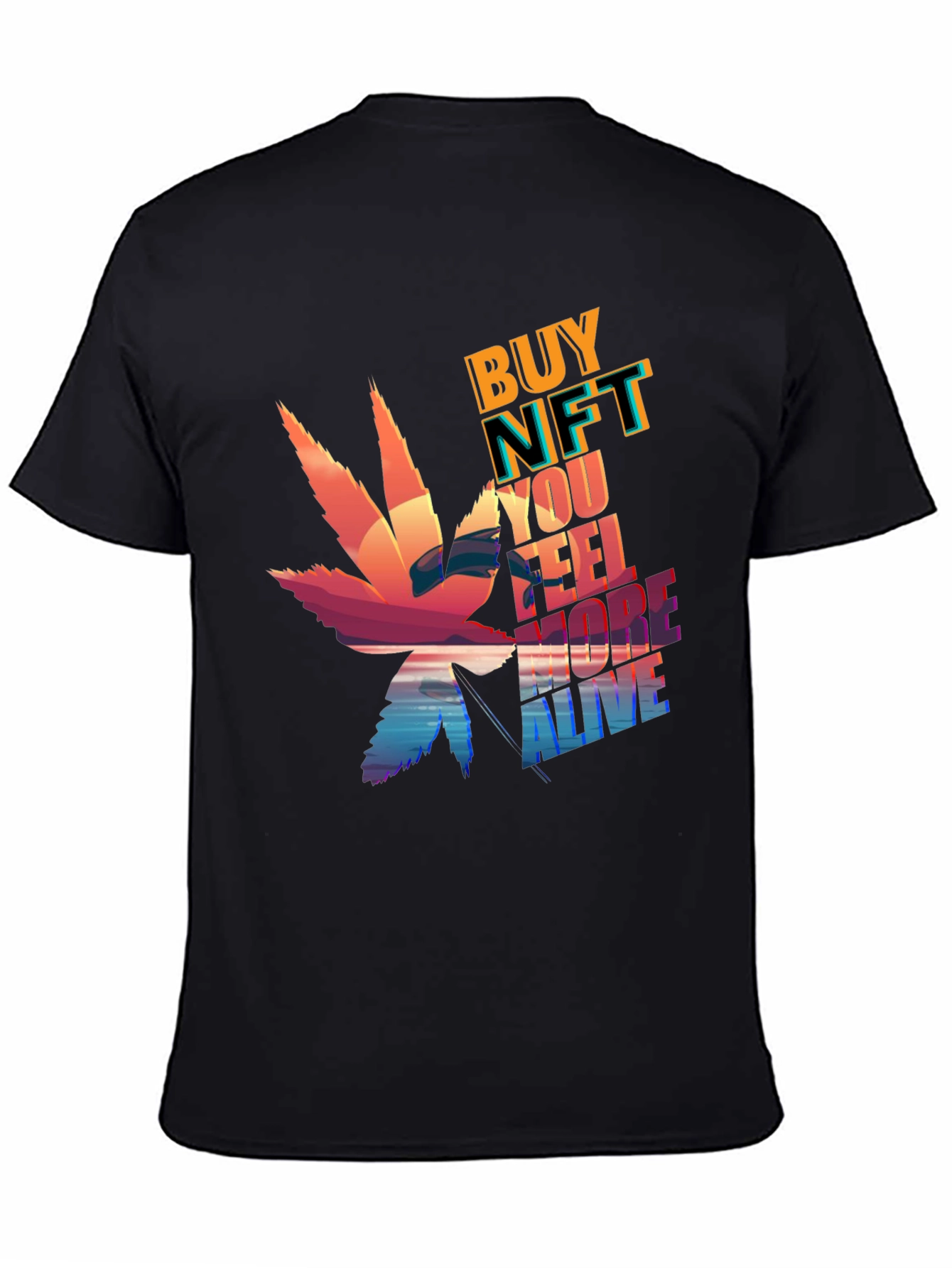 Buy NFT Feel More Alive Black Graphic T-Shirt