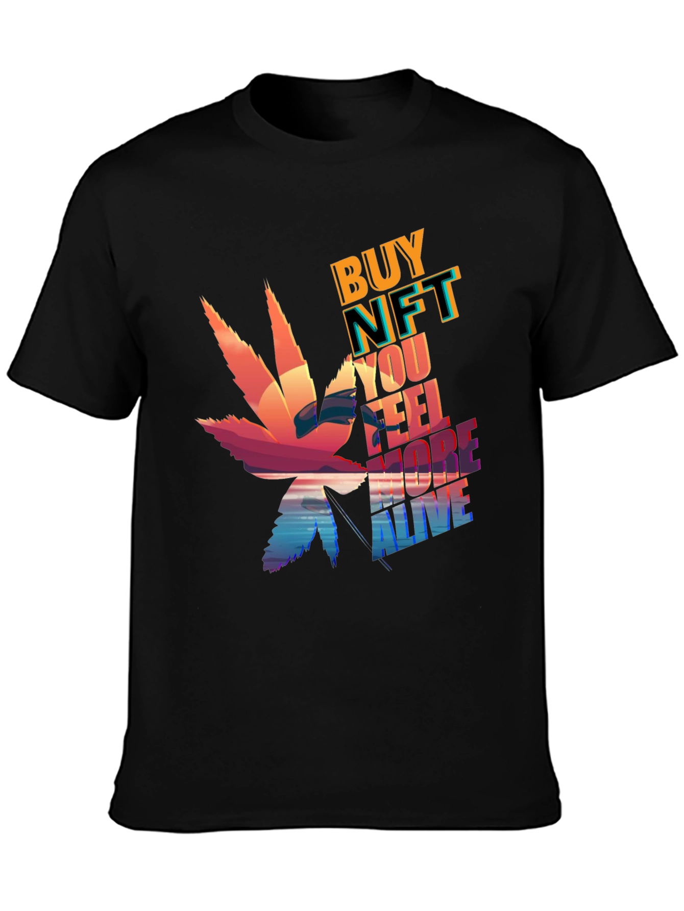 Buy NFT Feel More Alive Black Graphic T-Shirt