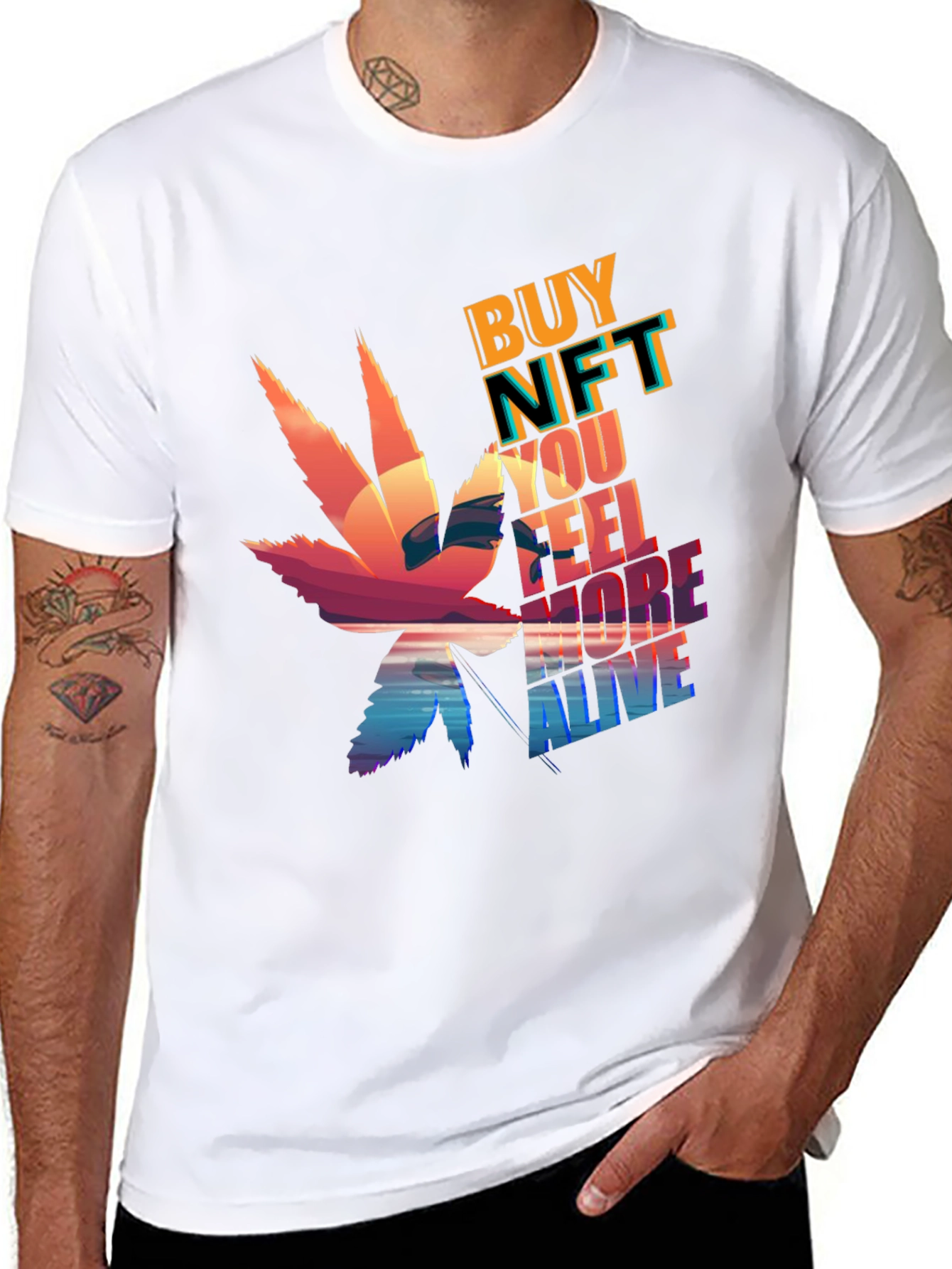 Buy NFT Feel More Alive Black Graphic T-Shirt