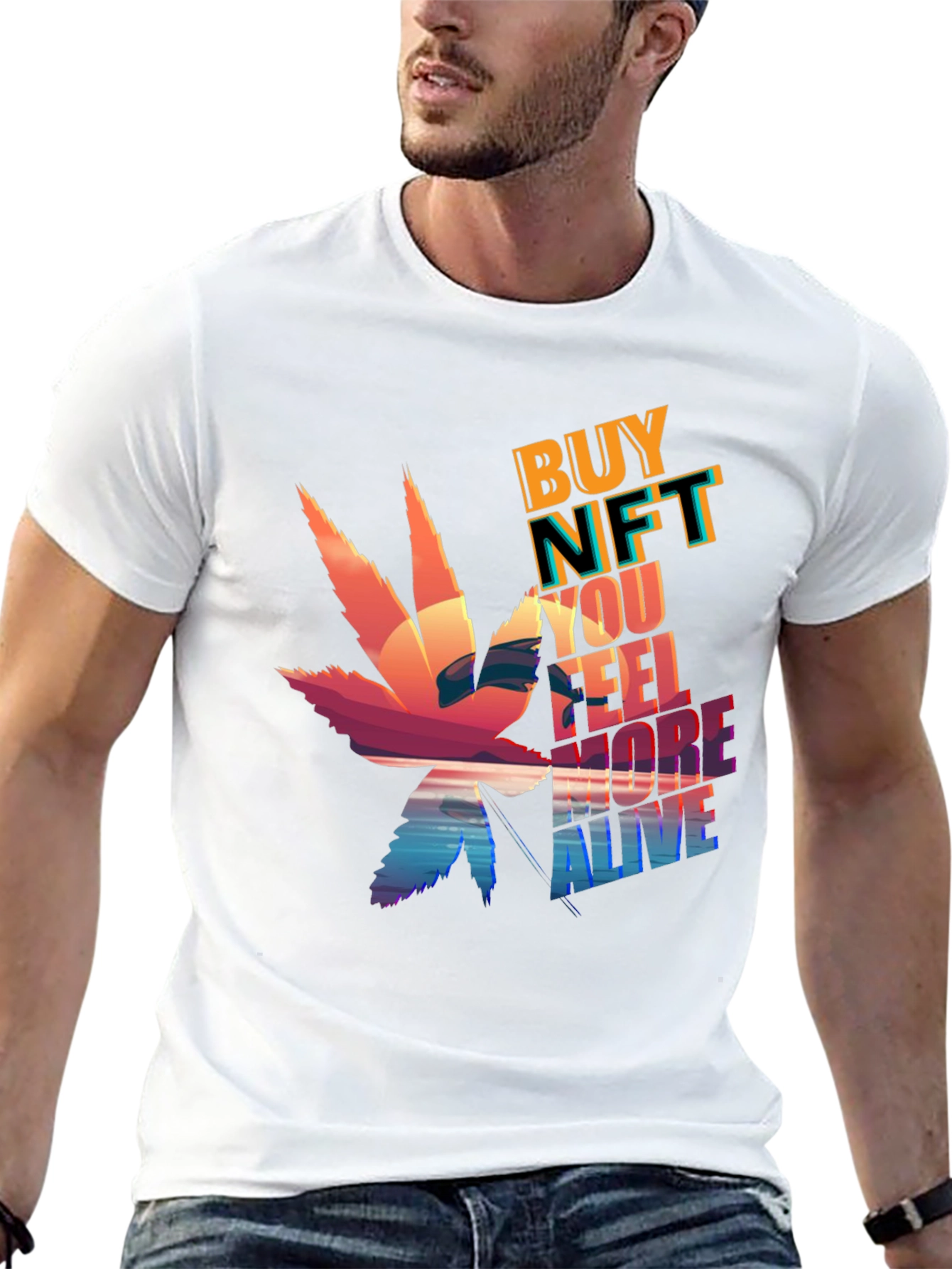 Buy NFT Feel More Alive Black Graphic T-Shirt
