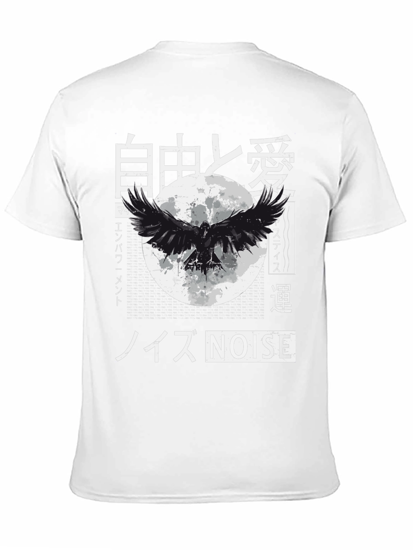 Japanese Raven Graphic T-Shirt