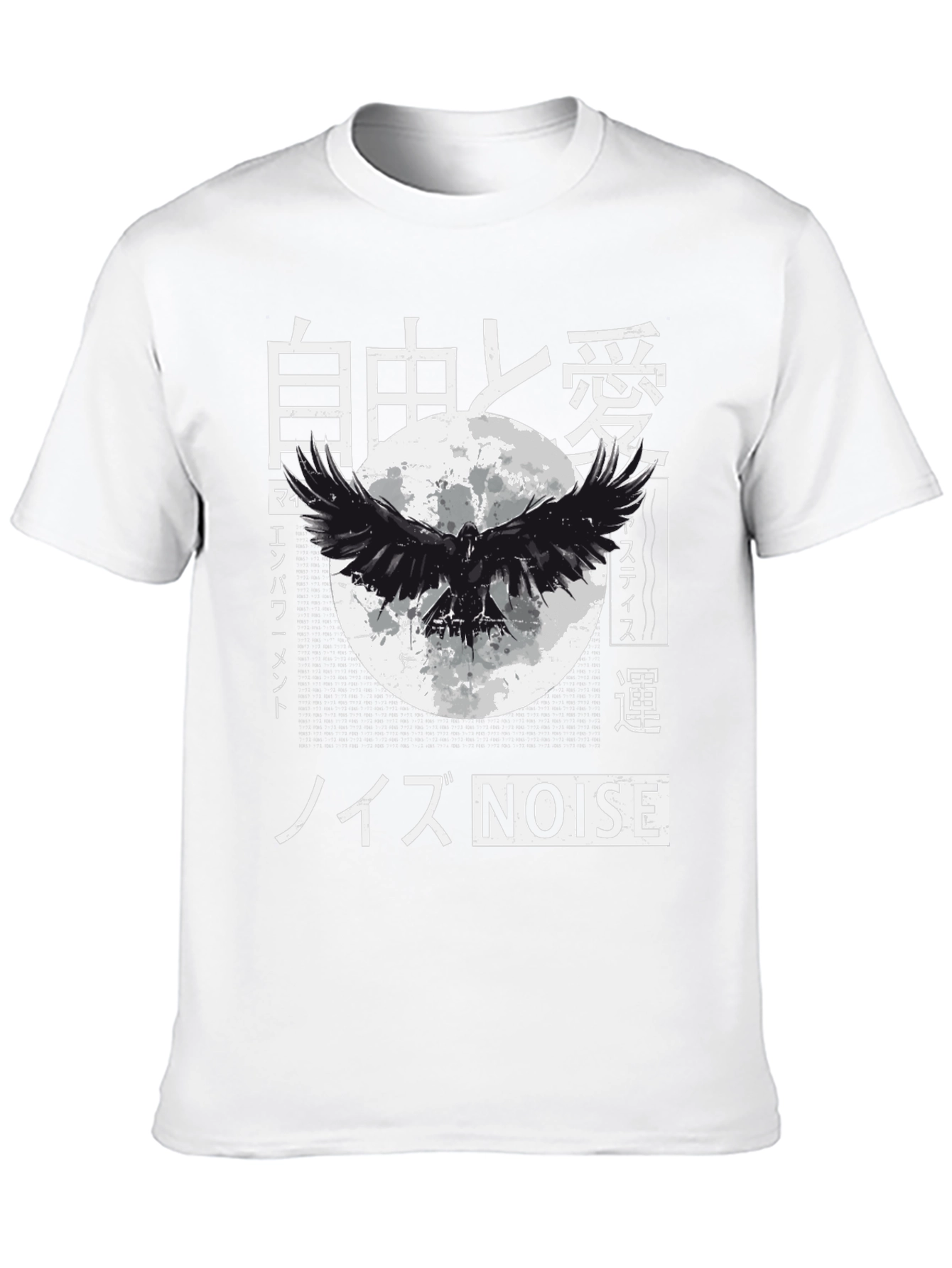 Japanese Raven Graphic T-Shirt