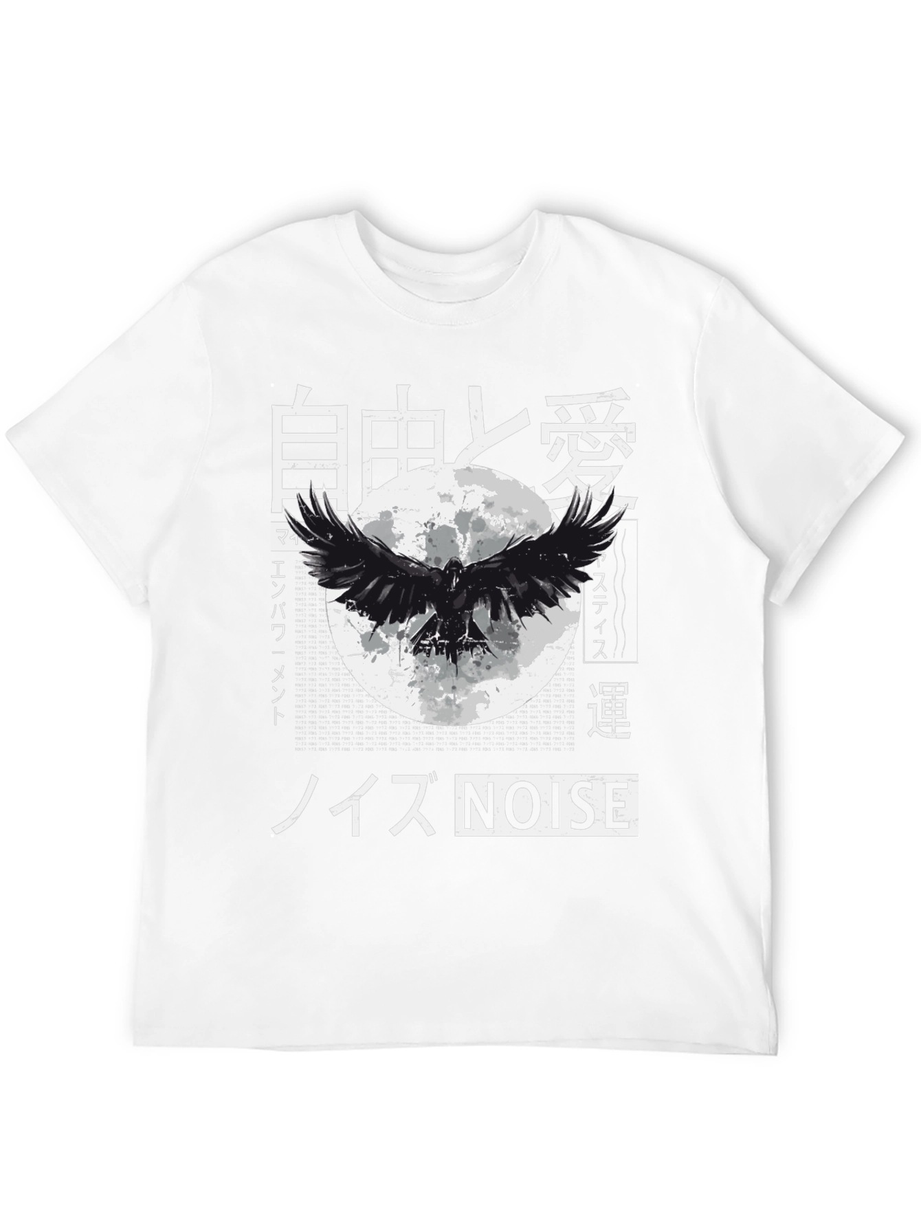 Japanese Raven Graphic T-Shirt