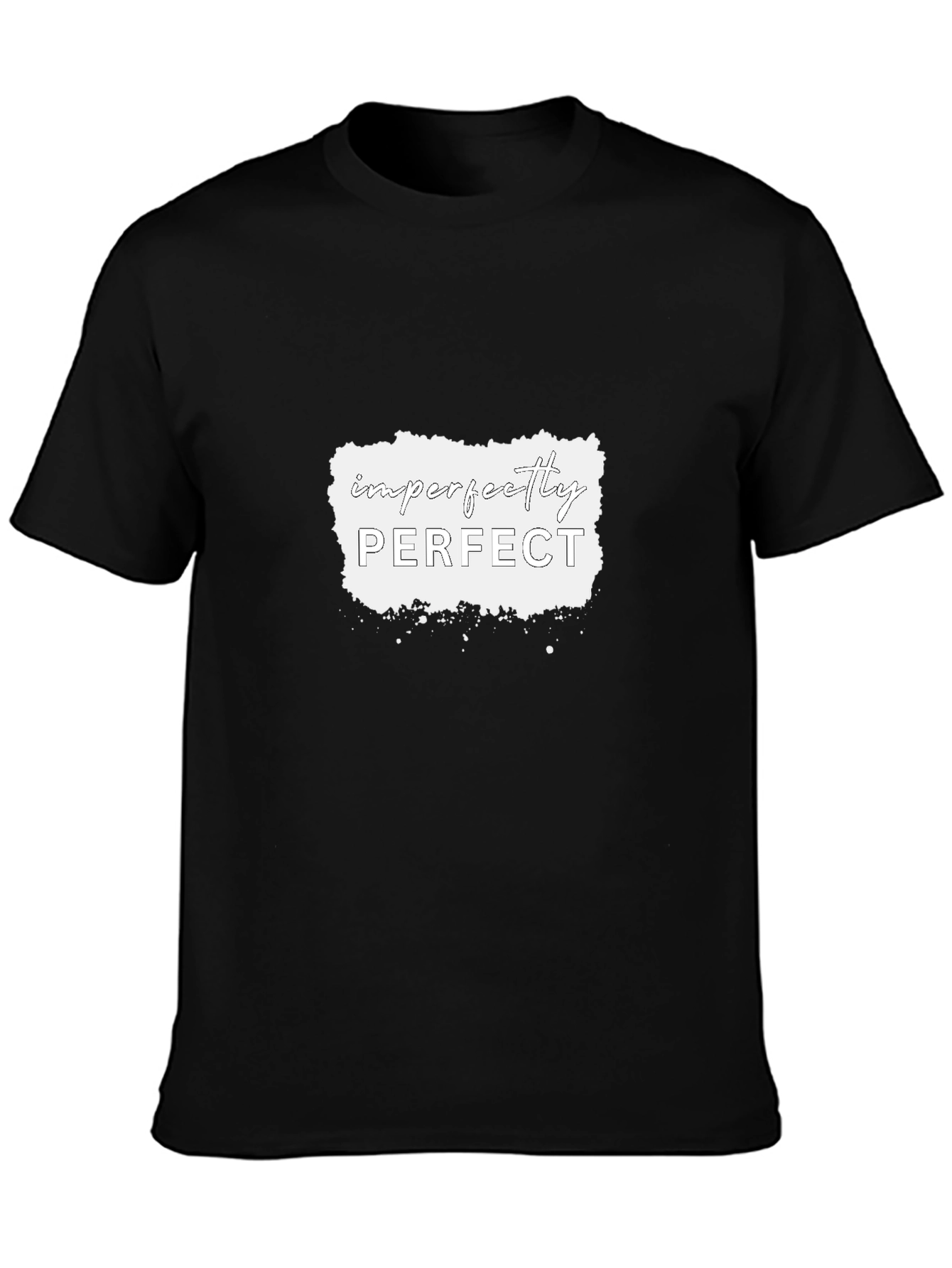 Imperfectly Perfect Graphic Tee - Black Cotton Shirt