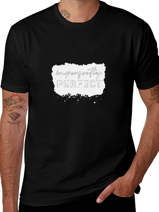 Imperfectly Perfect Graphic Tee - Black Cotton Shirt