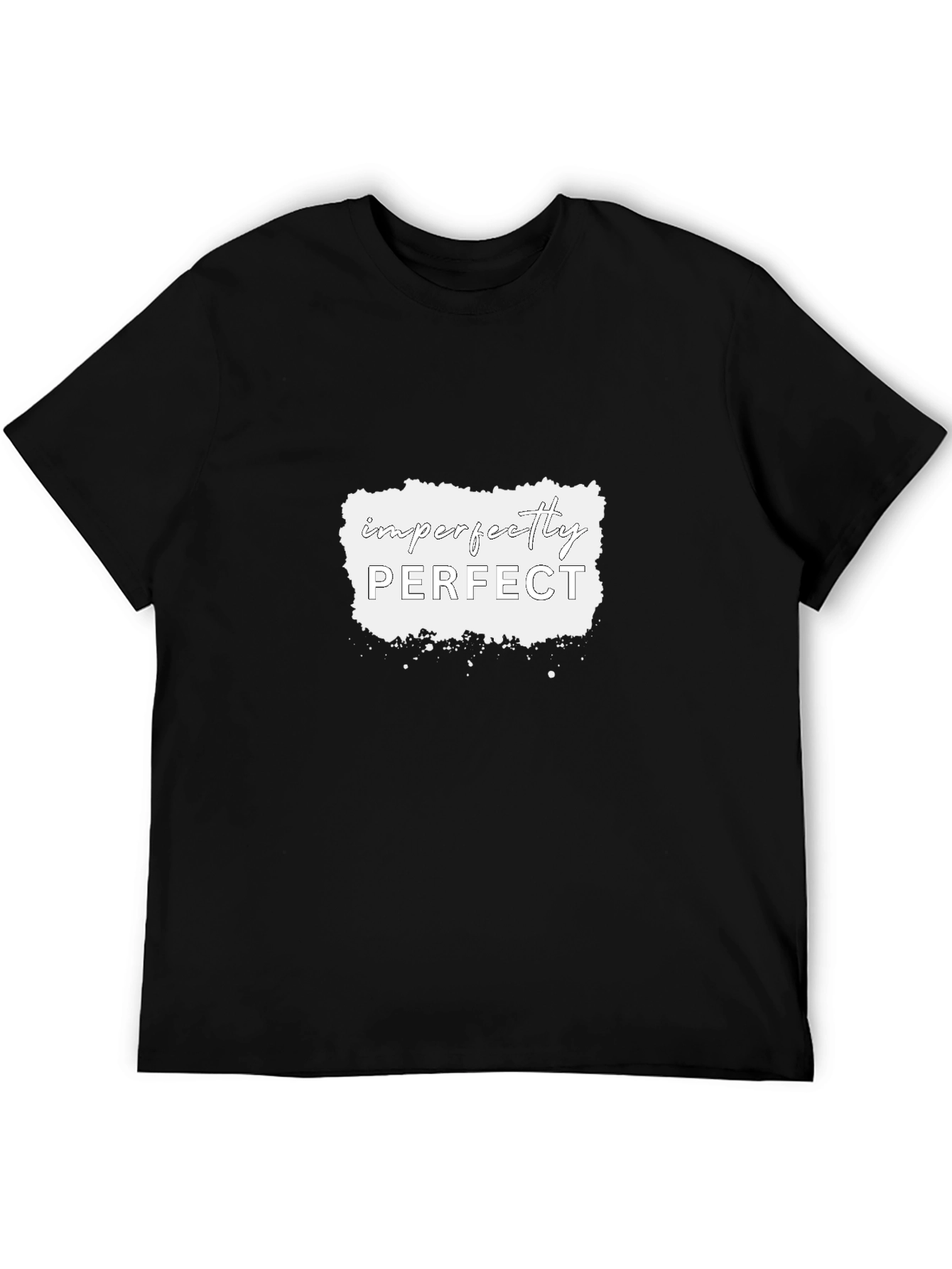 Imperfectly Perfect Graphic Tee - Black Cotton Shirt