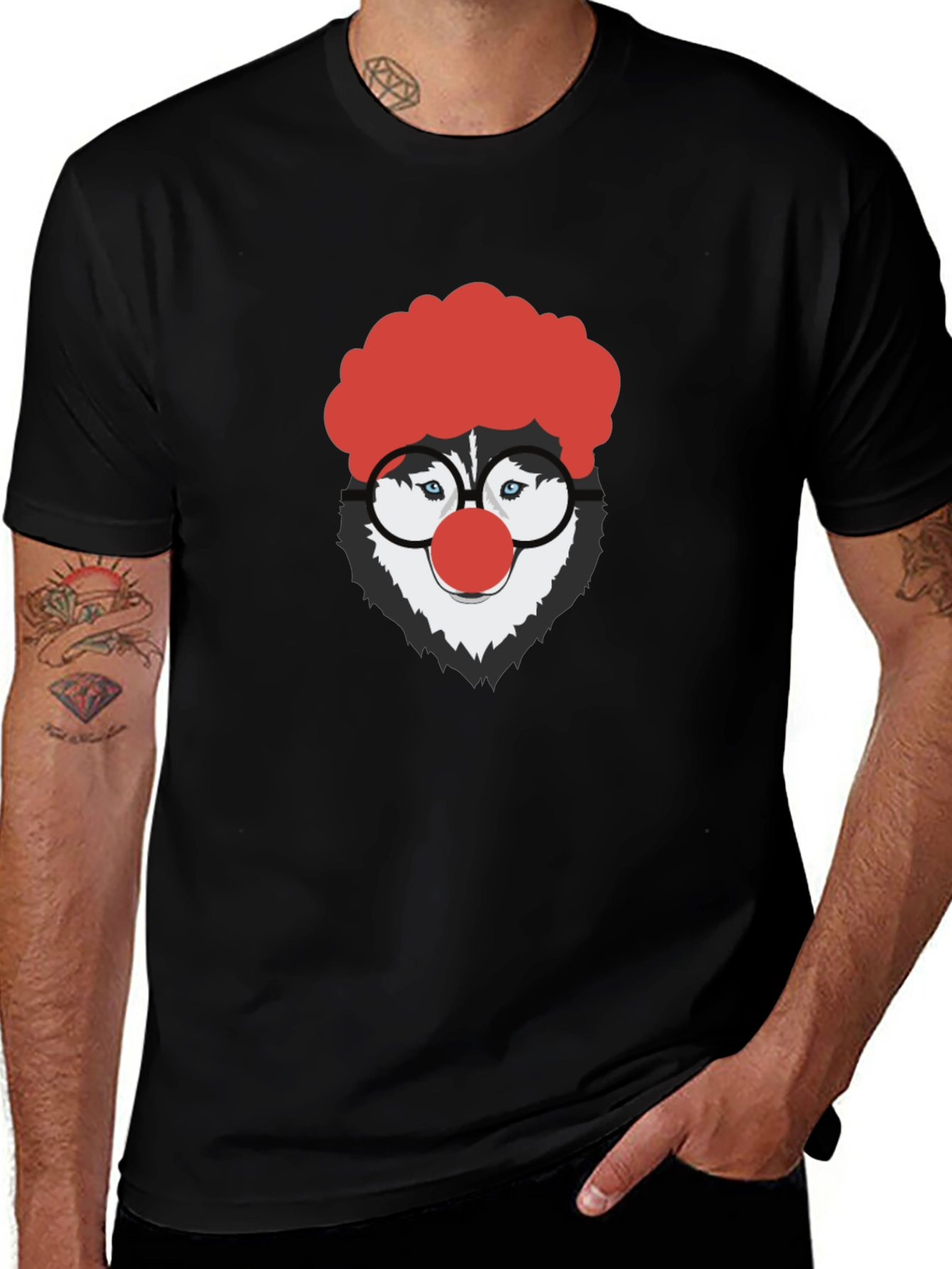 Clown Dog Graphic Tee - Unisex Cotton T-Shirt