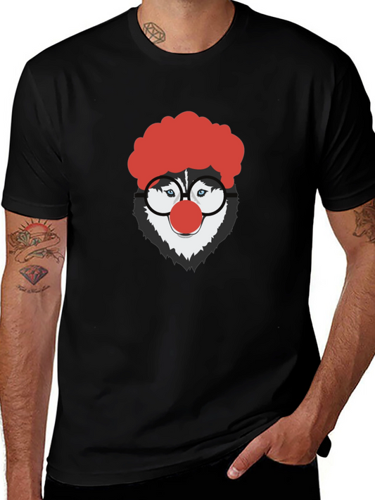Clown Dog Graphic Tee - Unisex Cotton T-Shirt