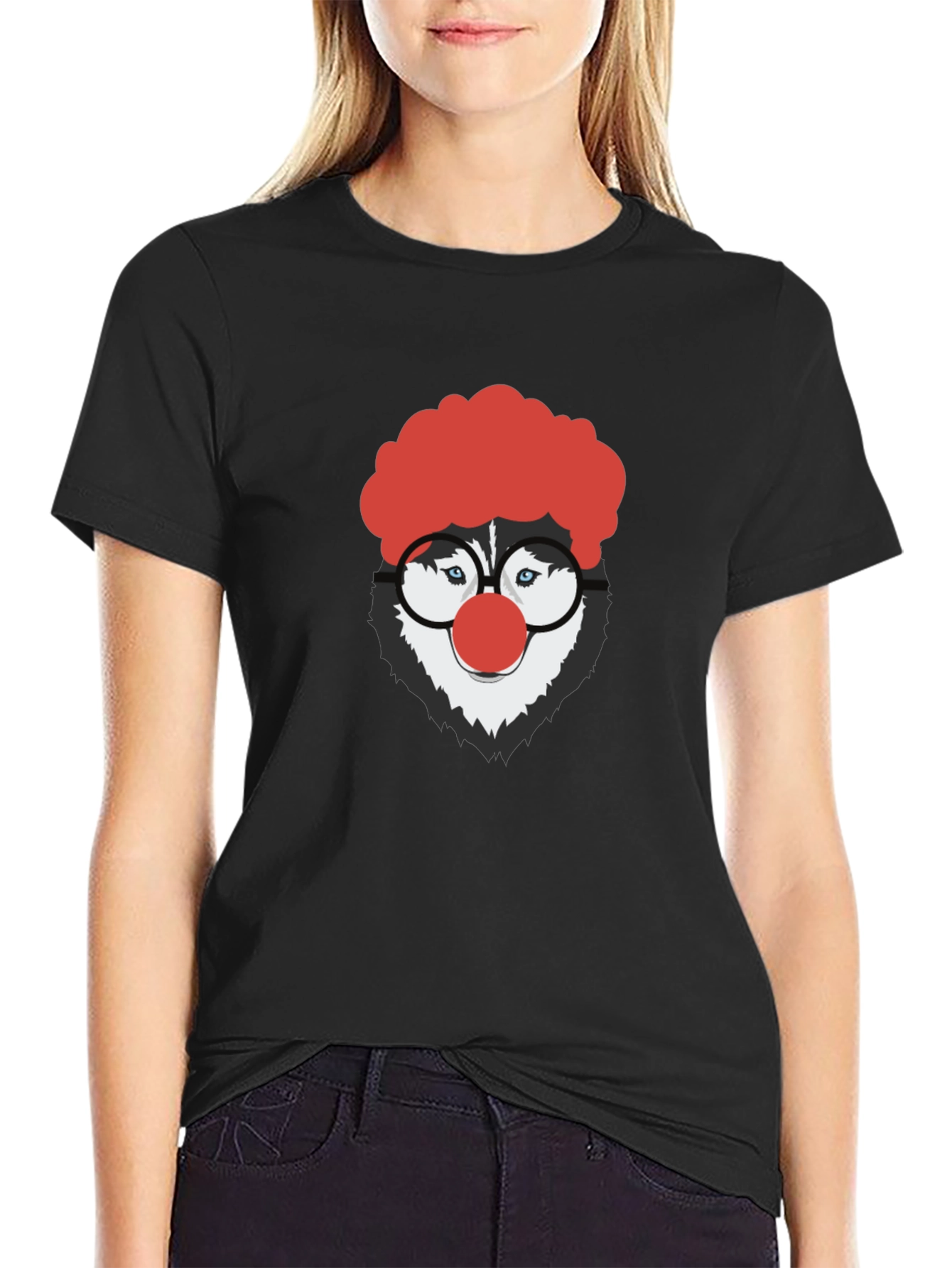 Clown Dog Graphic Tee - Unisex Cotton T-Shirt