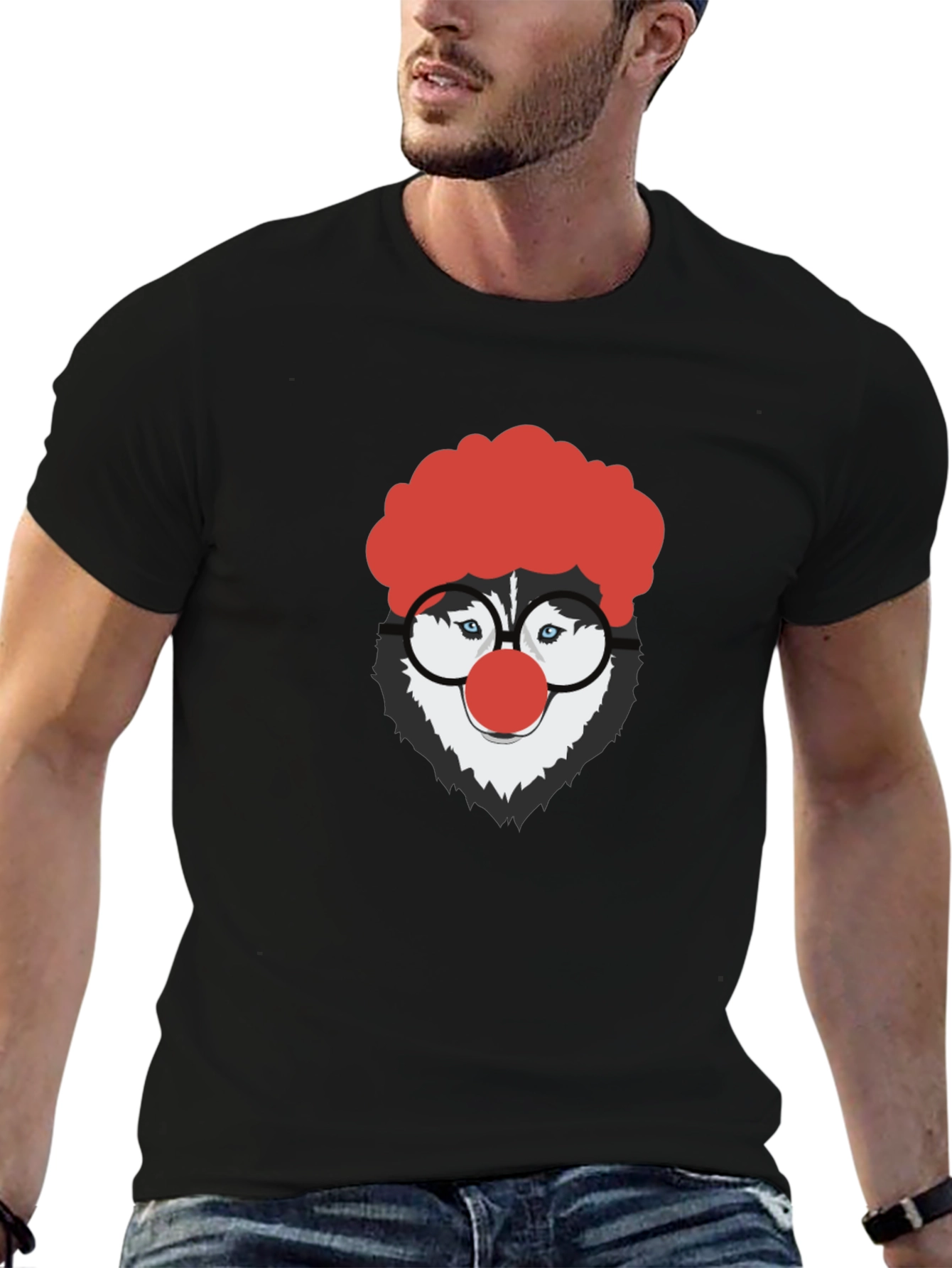 Clown Dog Graphic Tee - Unisex Cotton T-Shirt