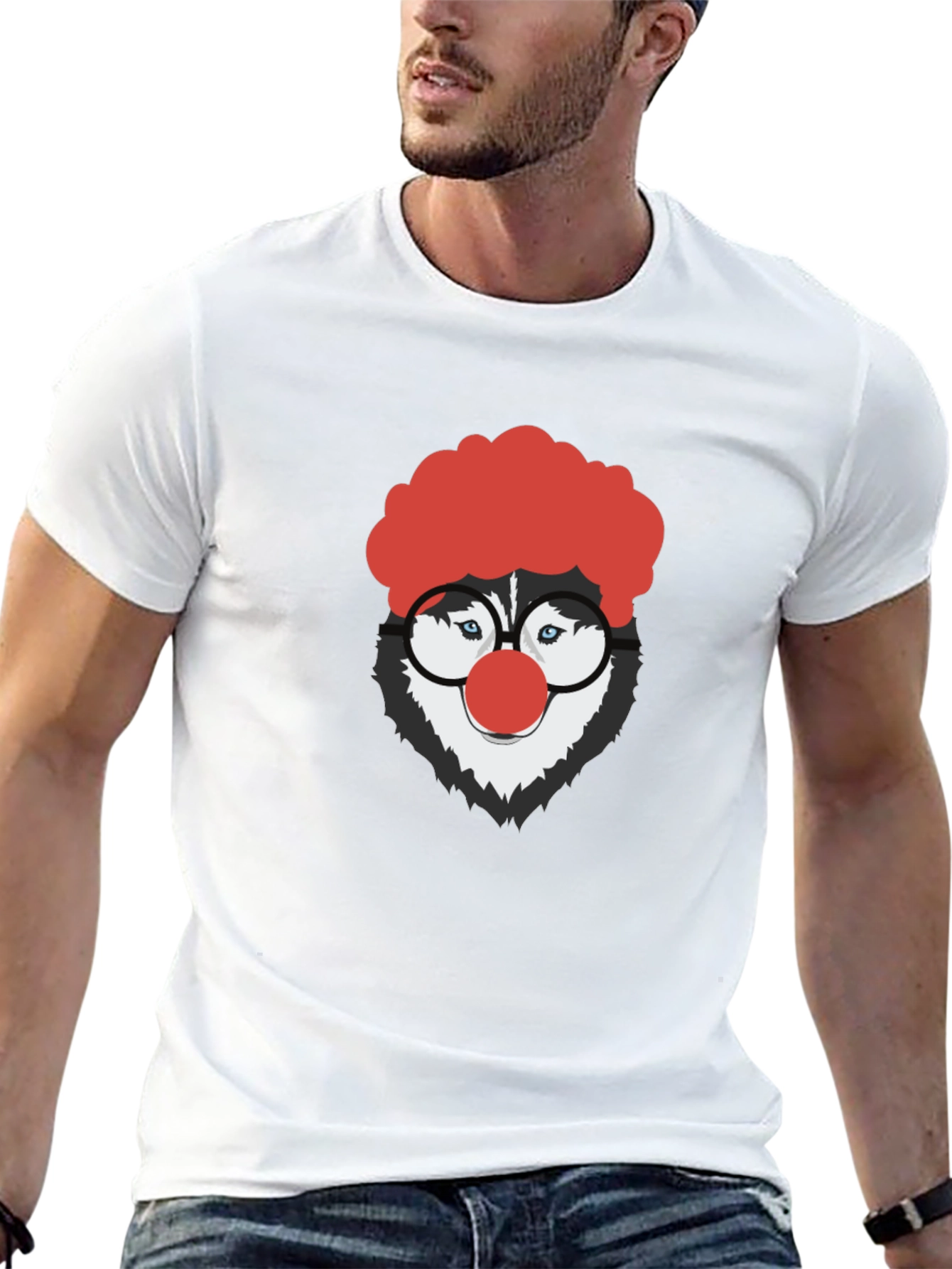 Clown Dog Graphic Tee - Unisex Cotton T-Shirt