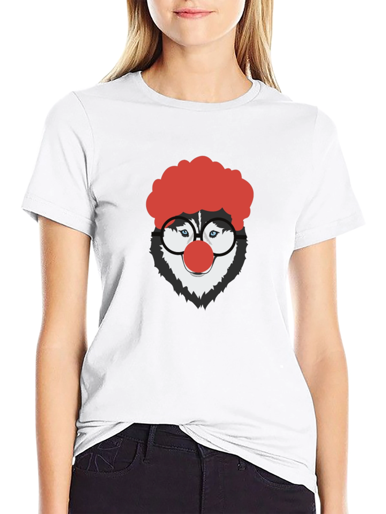 Clown Dog Graphic Tee - Unisex Cotton T-Shirt