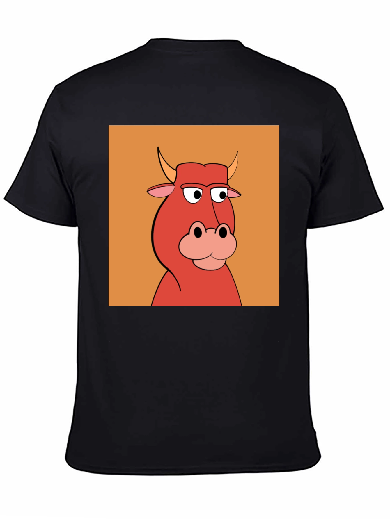Cartoon Bull Graphic Tee - Unique Animal Design