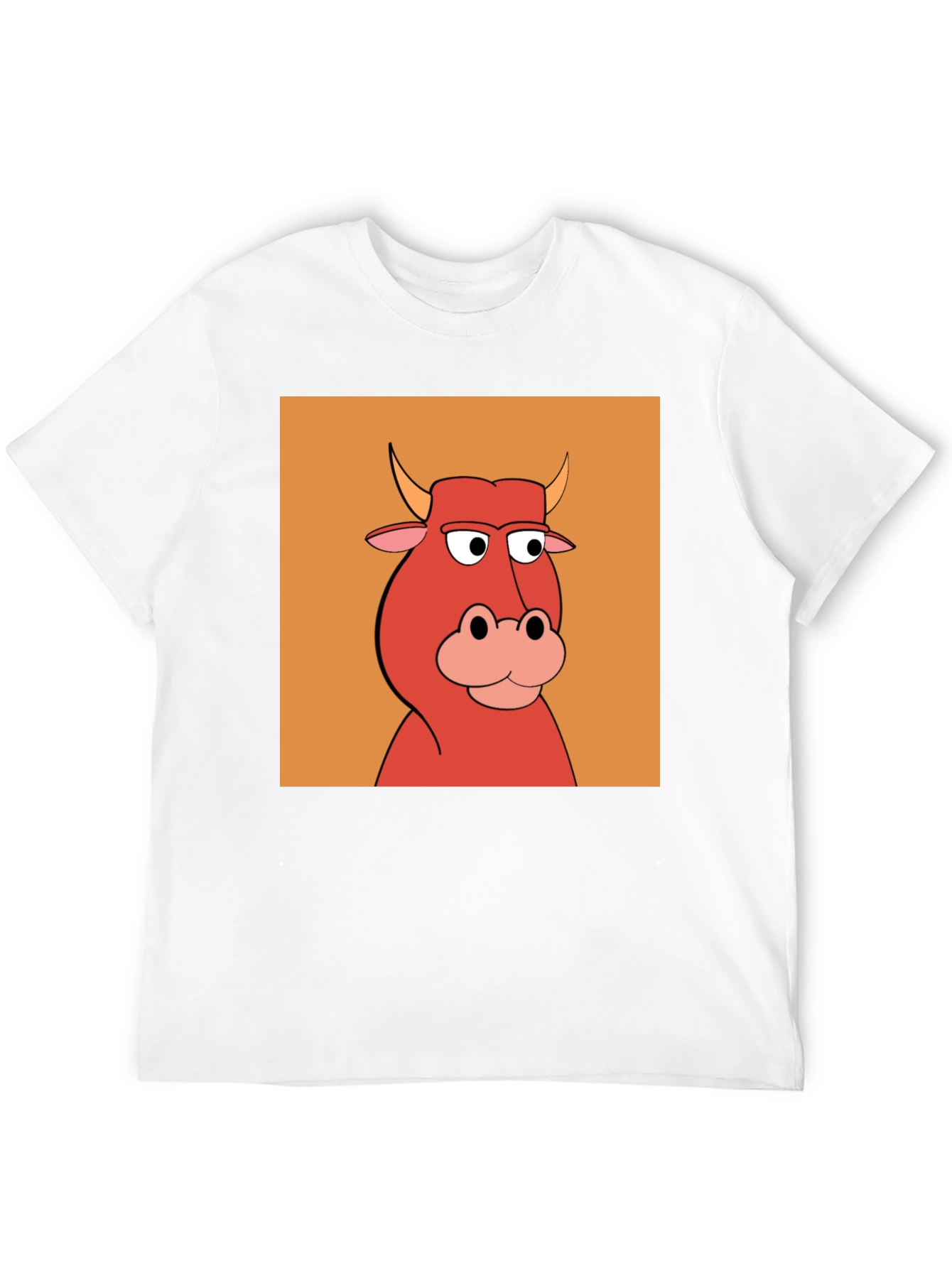 Cartoon Bull Graphic Tee - Unique Animal Design