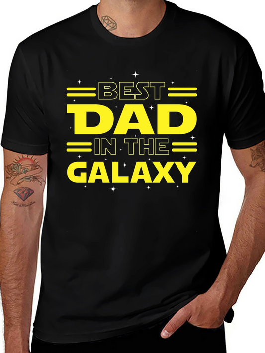 Best Dad in the Galaxy Black T-Shirt