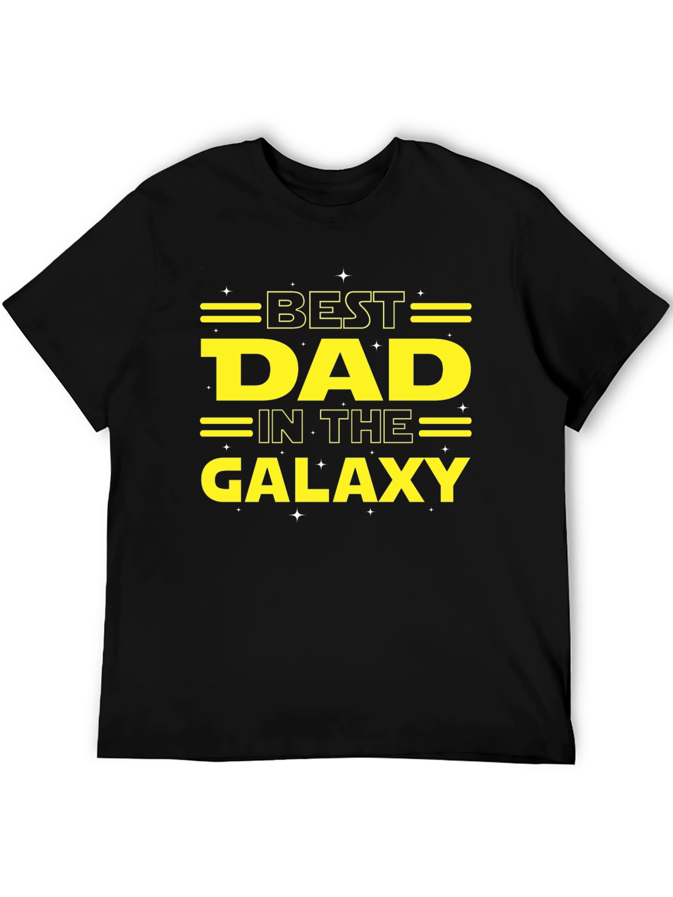 Best Dad in the Galaxy Black T-Shirt