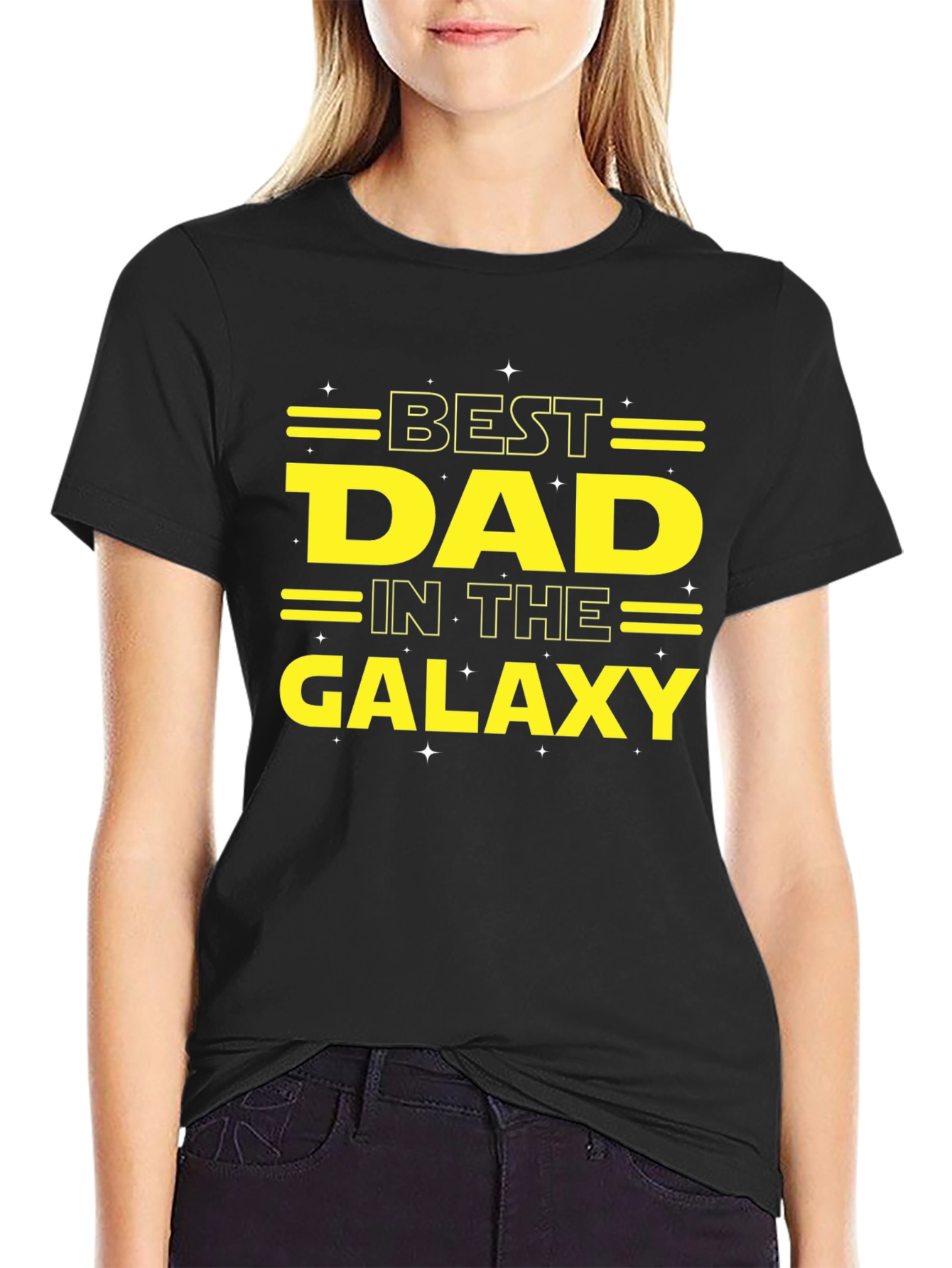 Best Dad in the Galaxy Black T-Shirt