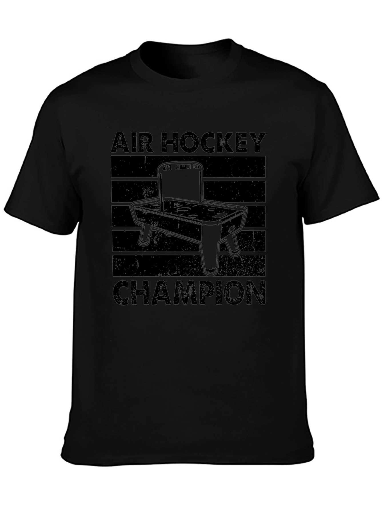 Air Hockey Champion Black Graphic Tee