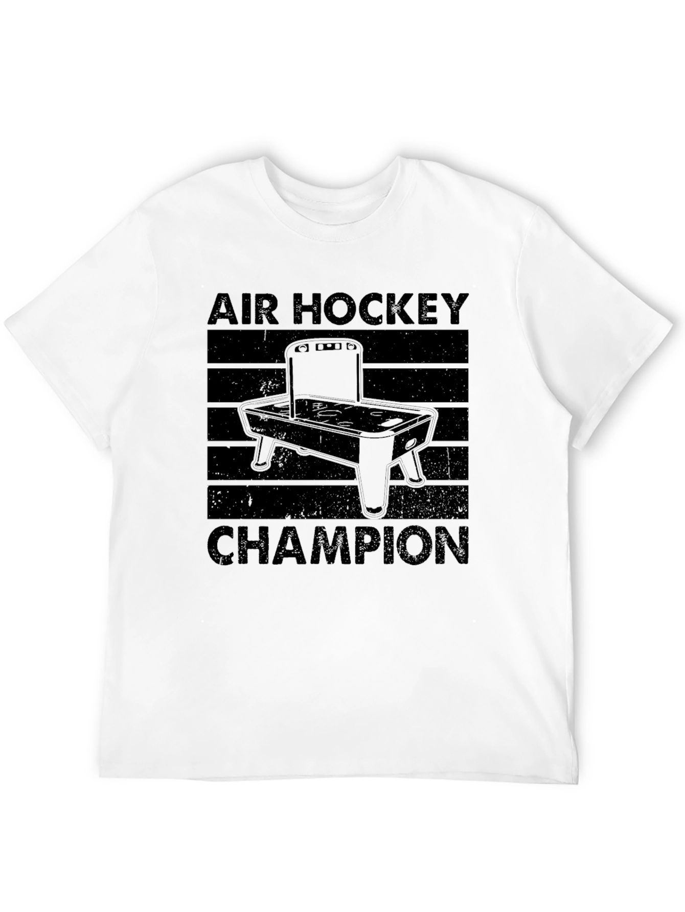 Air Hockey Champion Black Graphic Tee