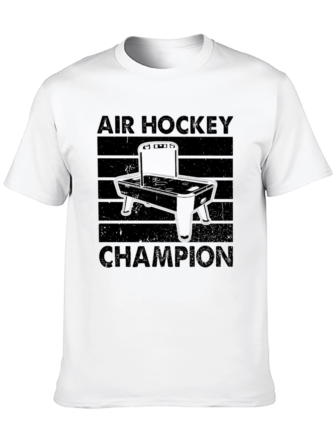 Air Hockey Champion Black Graphic Tee