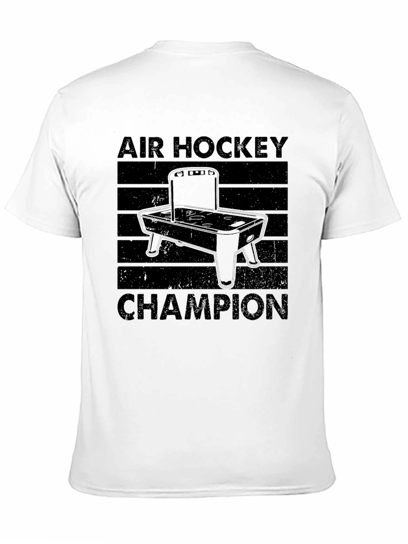 Air Hockey Champion Black Graphic Tee