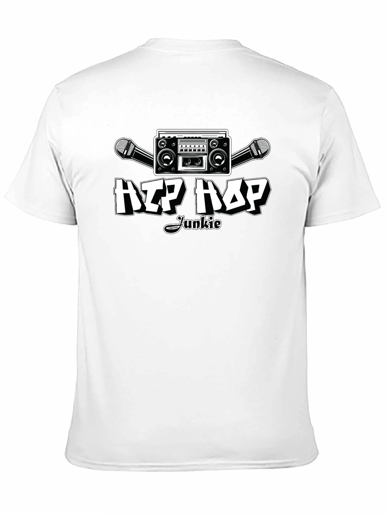 Hip Hop Junkie Black T-Shirt - Music Lover Apparel