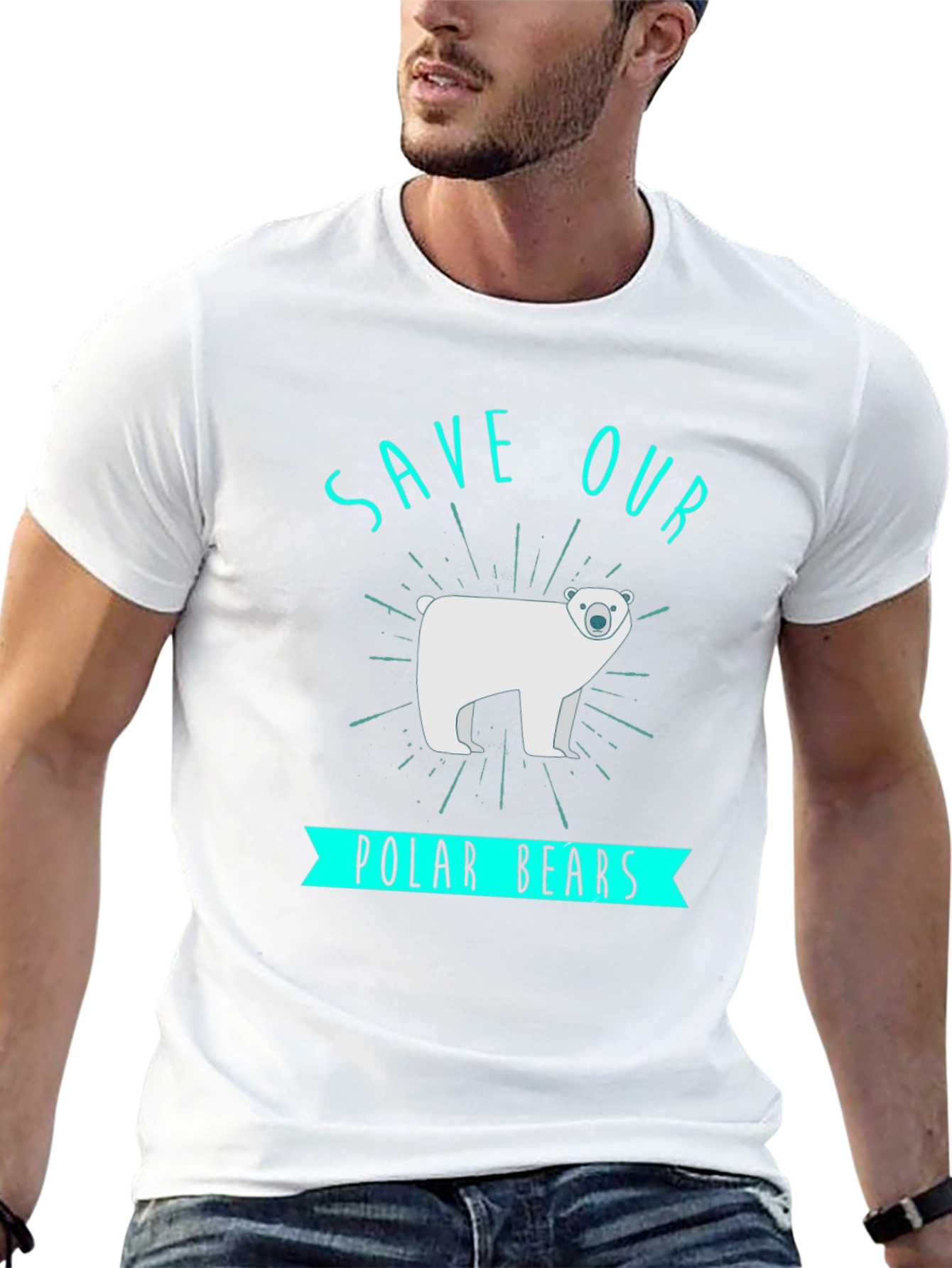 Save Our Polar Bears Graphic Tee - Black