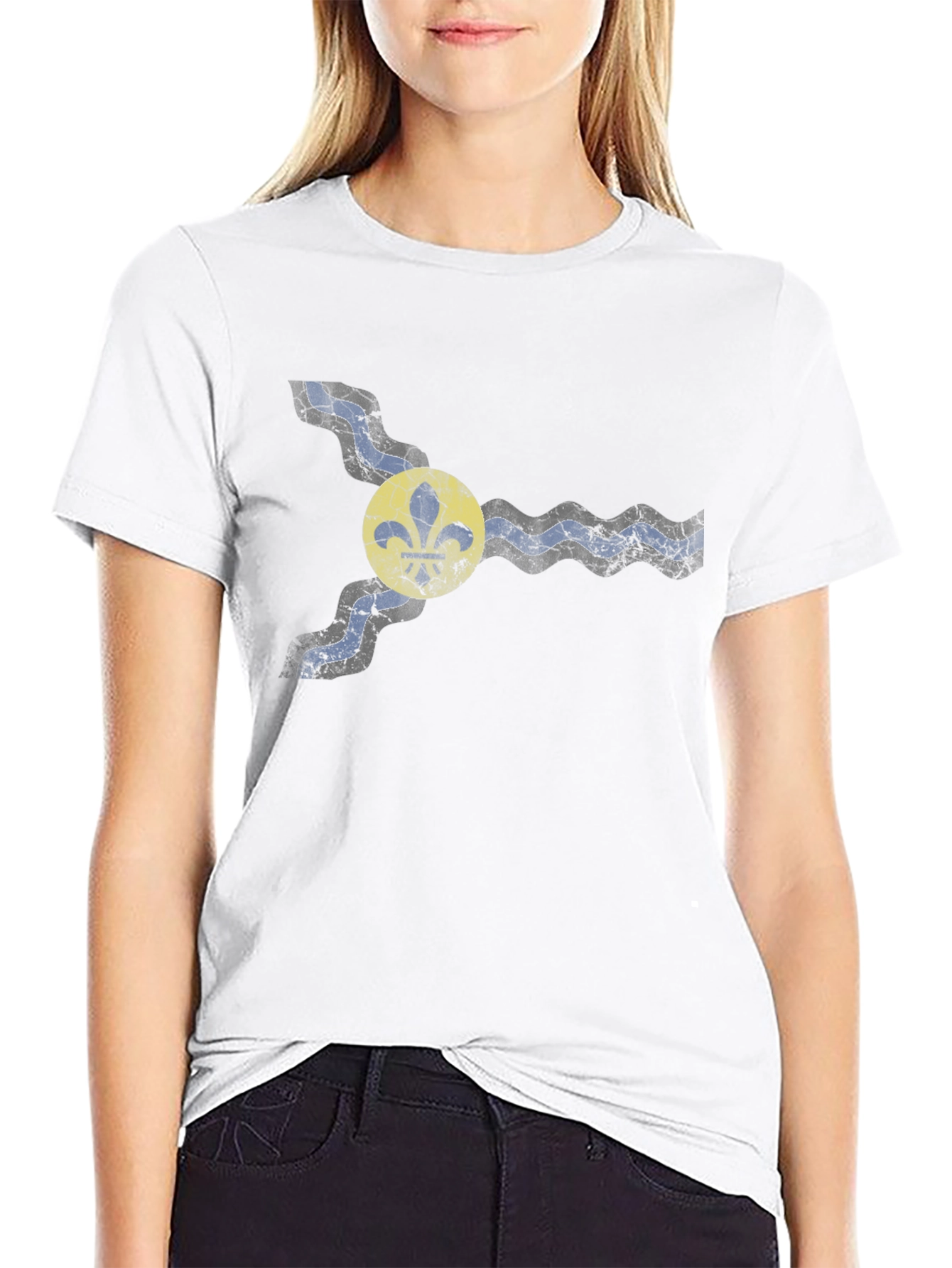St. Louis Flag Graphic Tee - Unisex Black T-Shirt