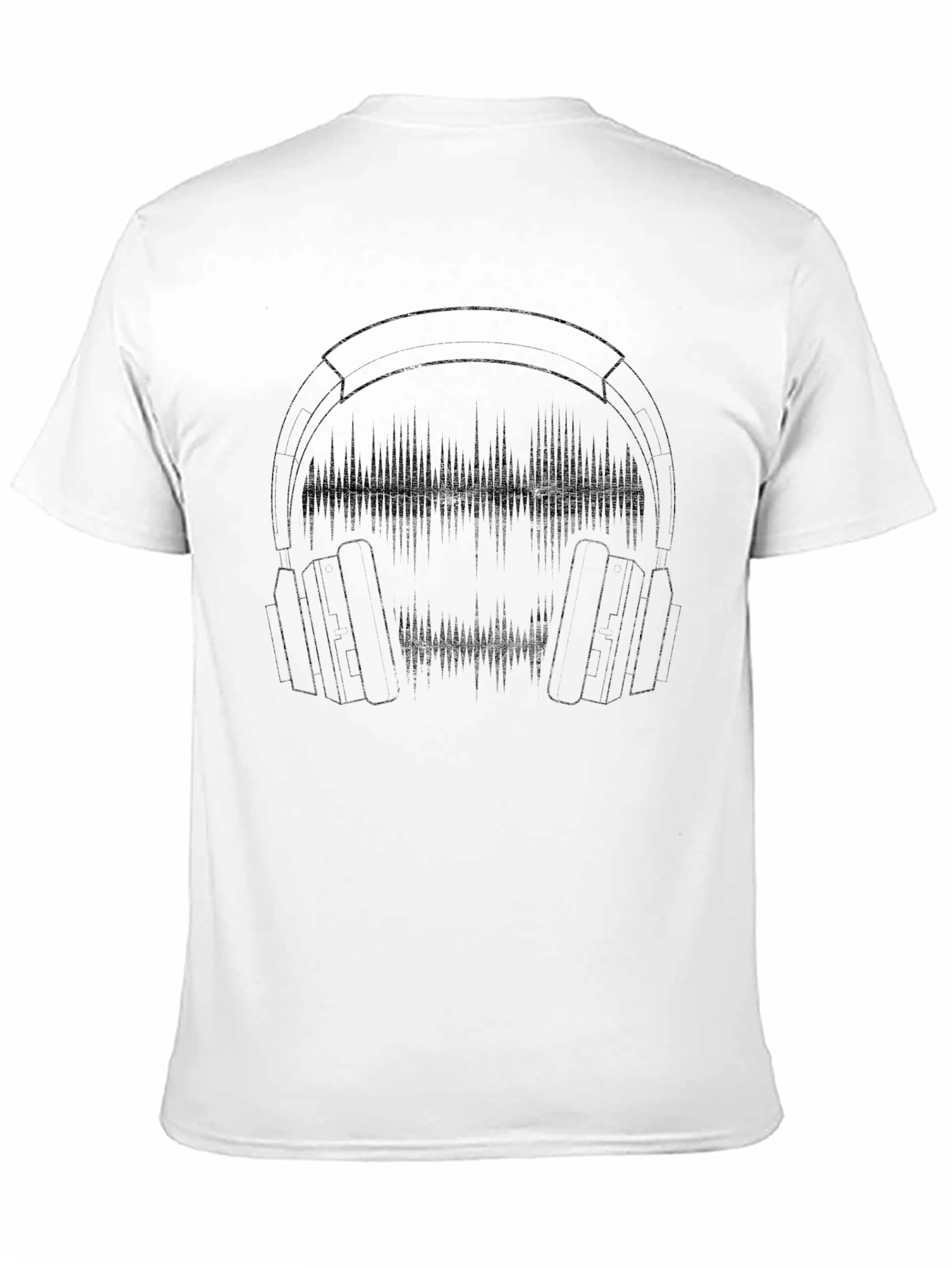 Headphone Equalizer Graphic Black T-Shirt