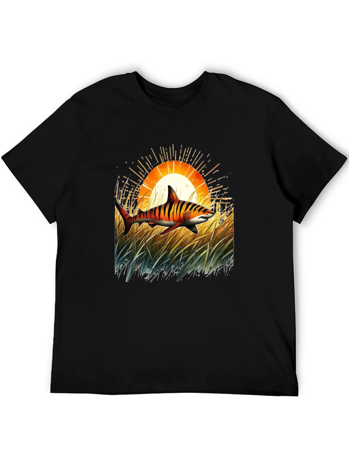 Tiger Shark Sunset Graphic Tee