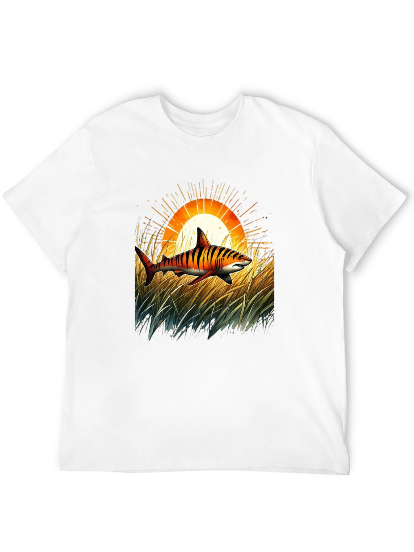 Tiger Shark Sunset Graphic Tee