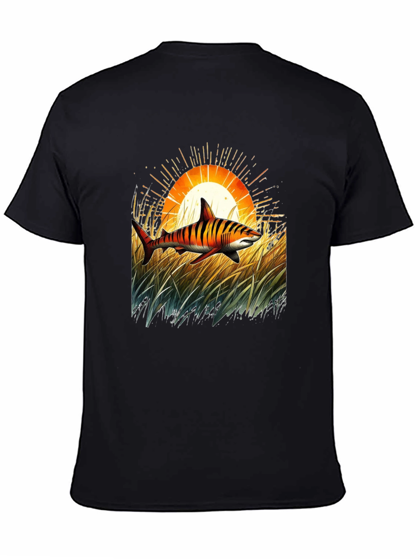 Tiger Shark Sunset Graphic Tee