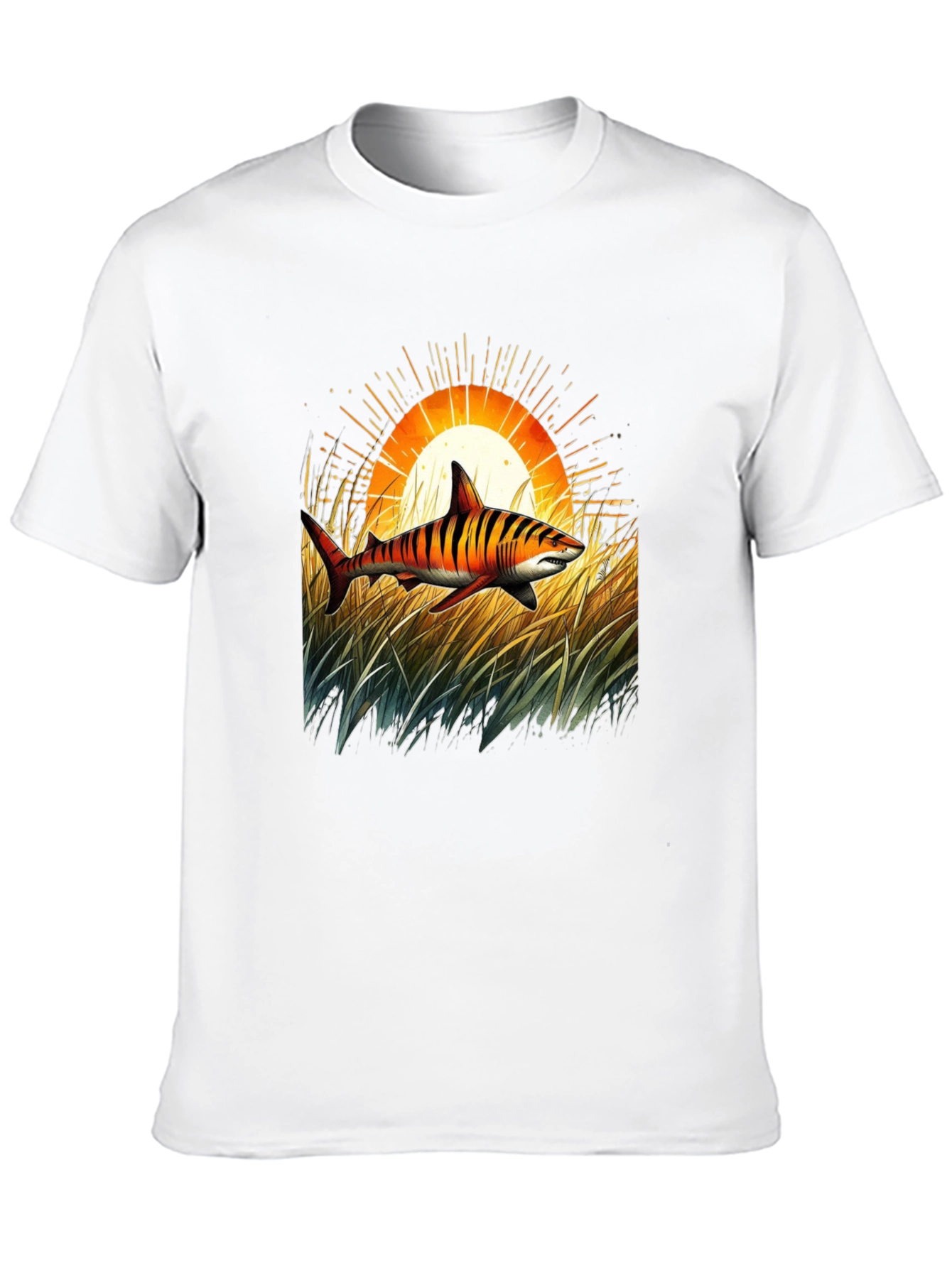 Tiger Shark Sunset Graphic Tee
