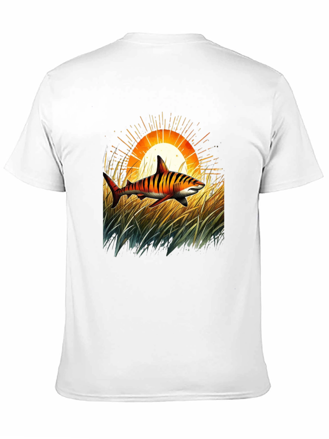 Tiger Shark Sunset Graphic Tee