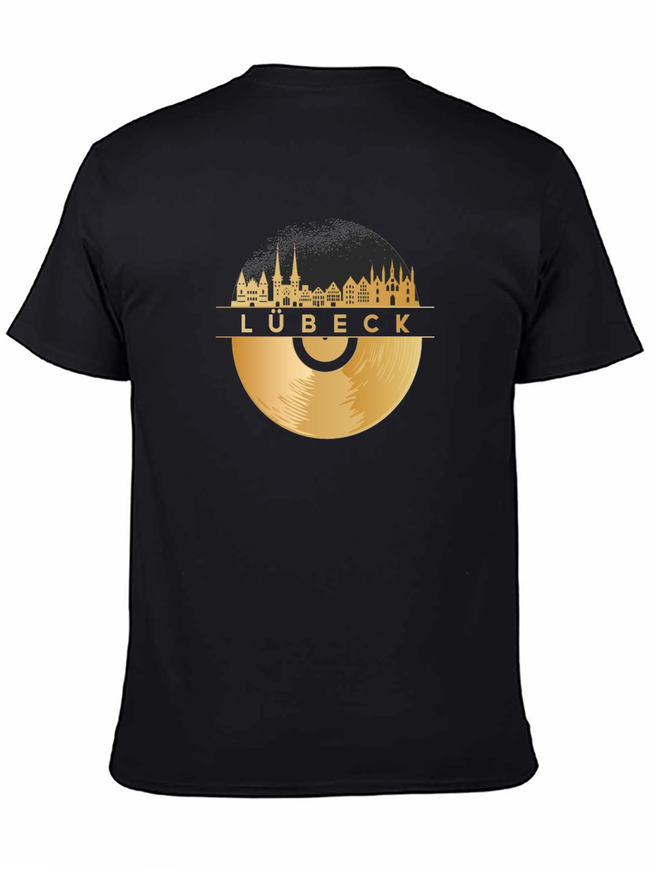 Lübeck City Skyline Record T-Shirt