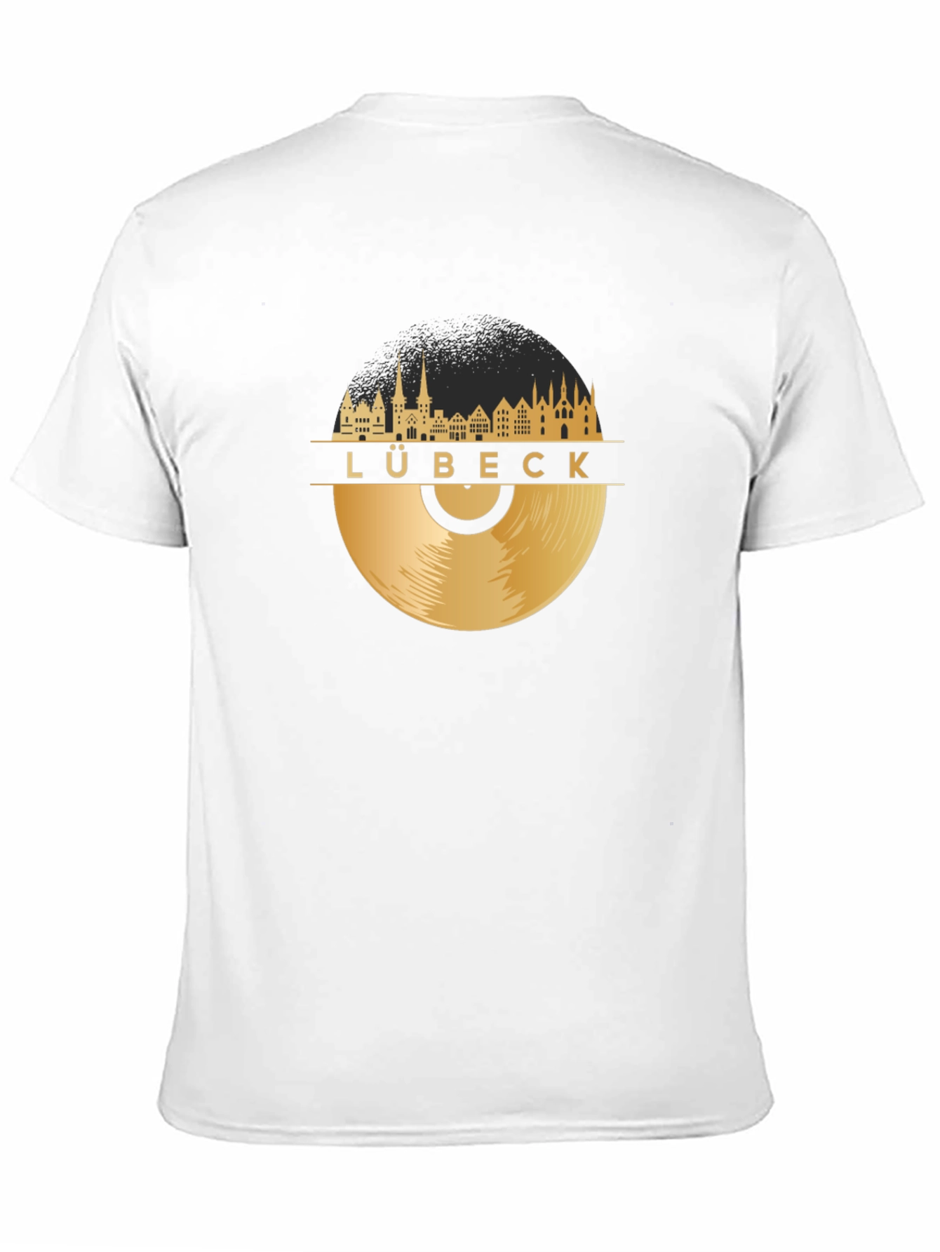 Lübeck City Skyline Record T-Shirt