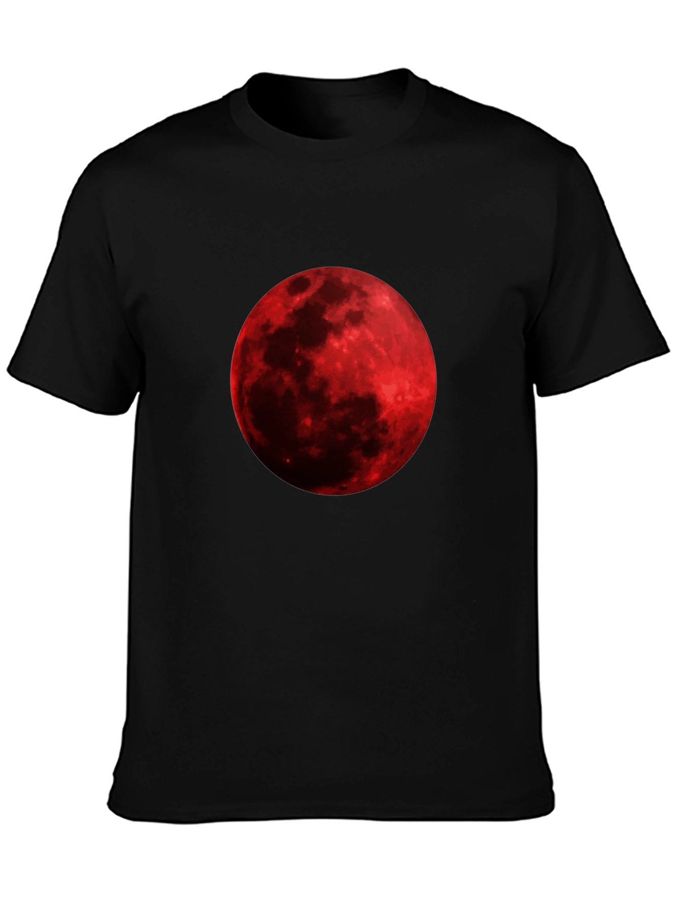 Blood Moon Graphic Tee - Black Cotton T-Shirt