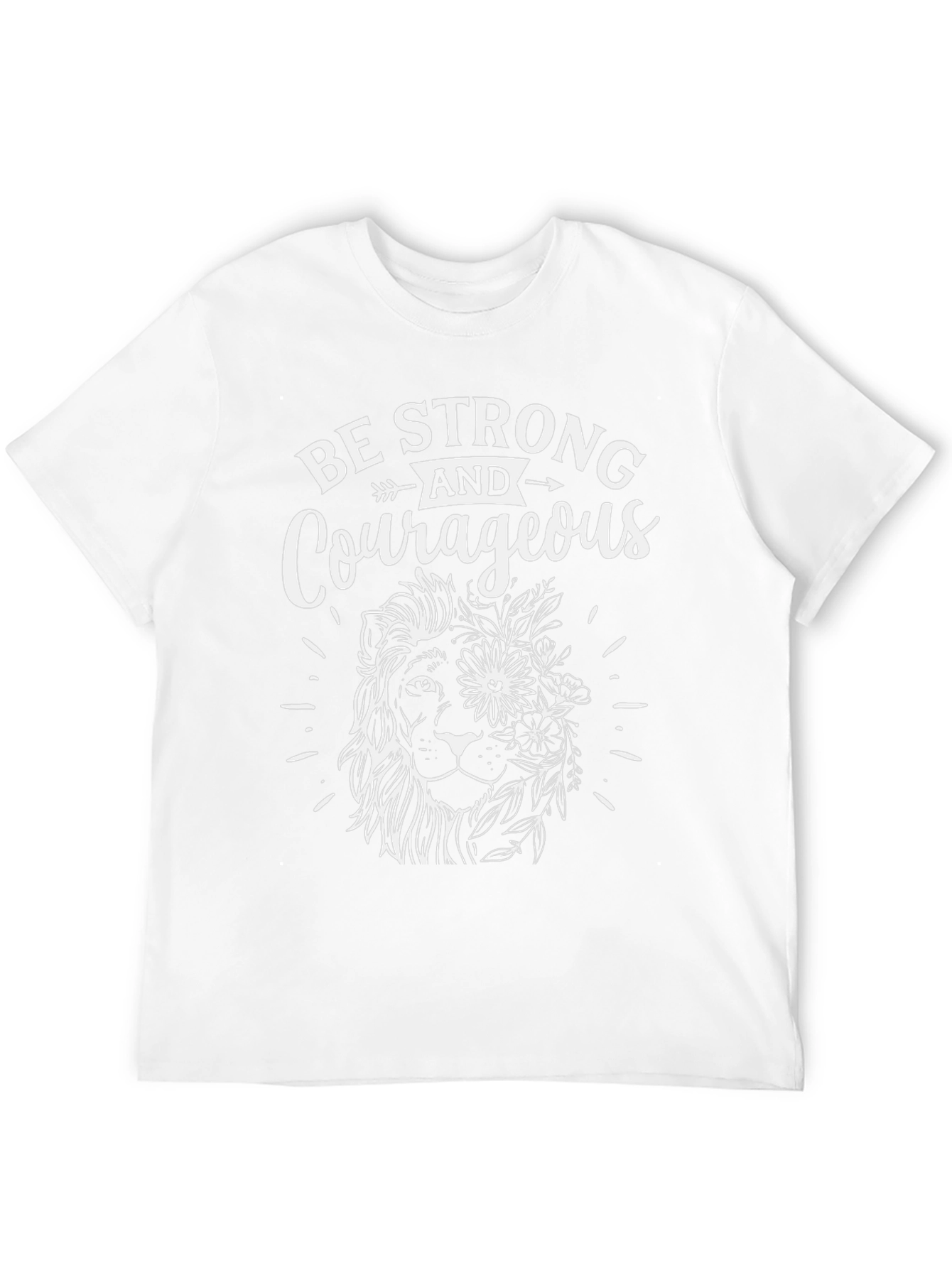 Be Strong & Courageous Lion Graphic Tee