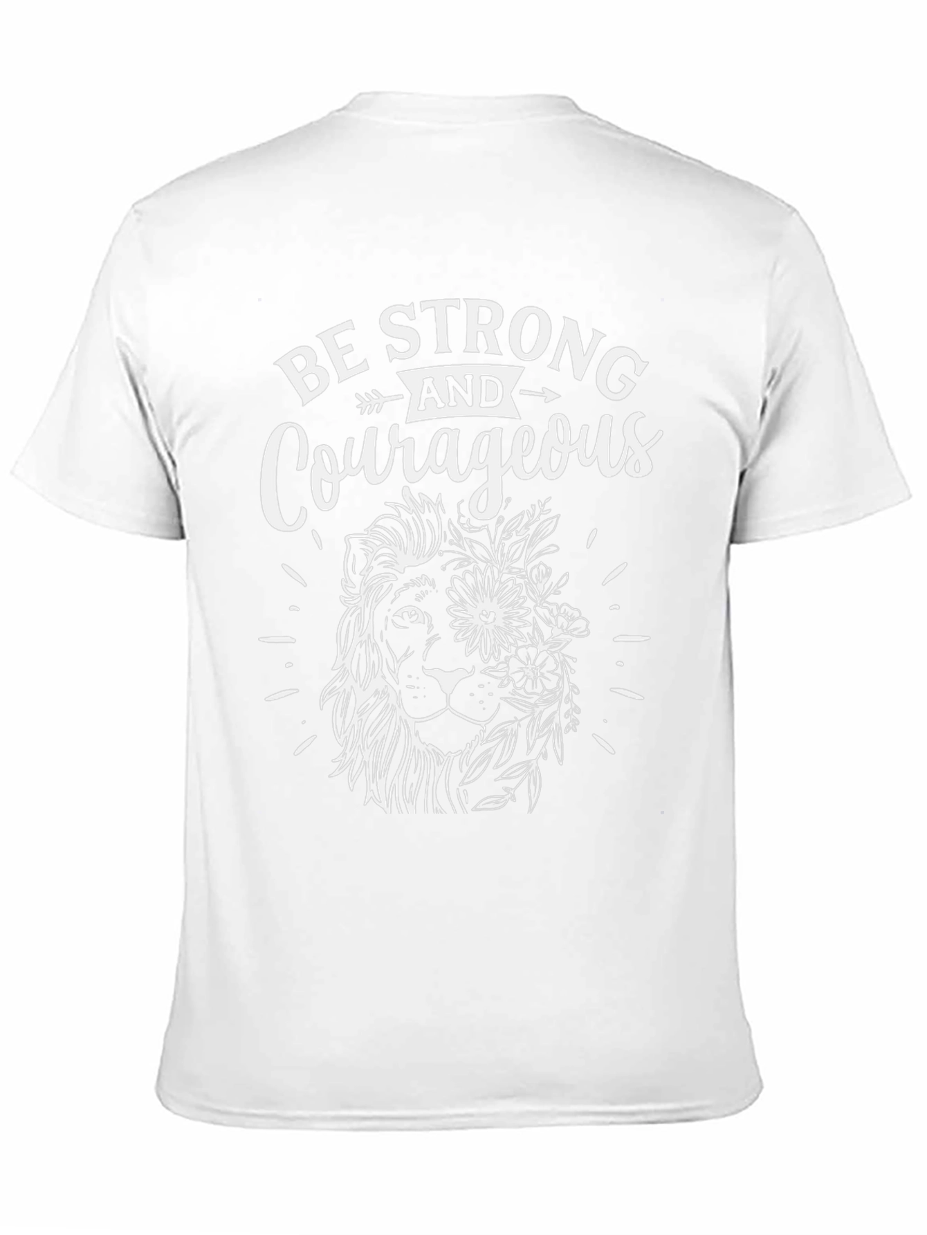 Be Strong & Courageous Lion Graphic Tee