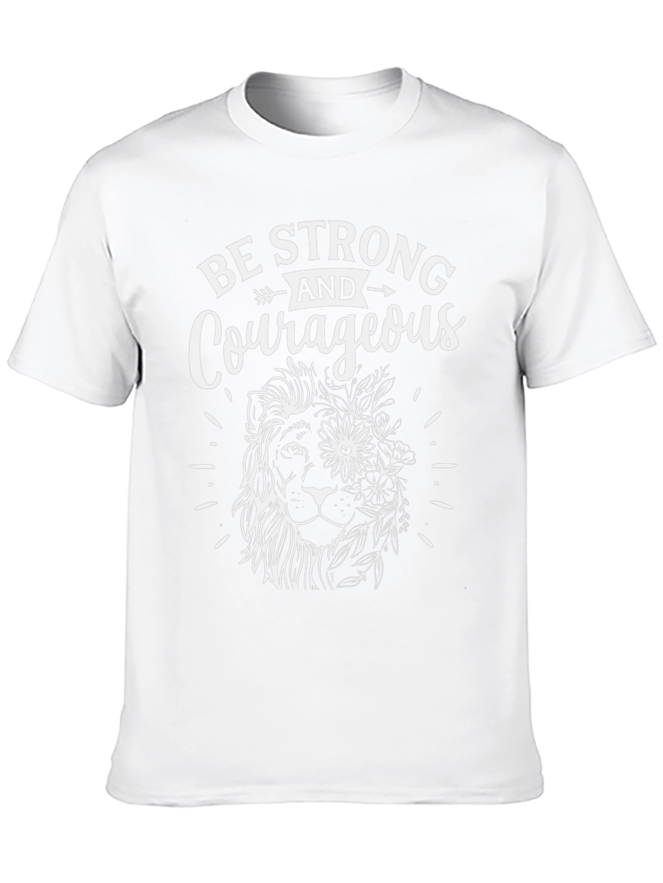 Be Strong & Courageous Lion Graphic Tee