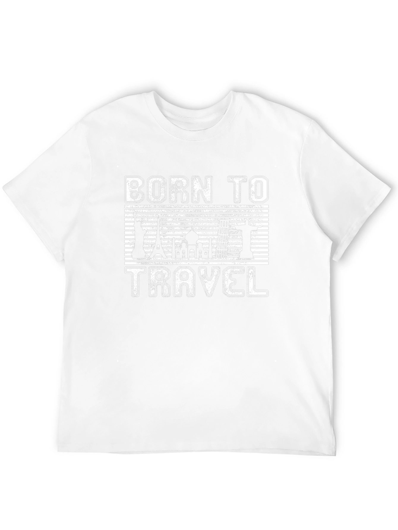 Born to Travel Black Graphic T-Shirt