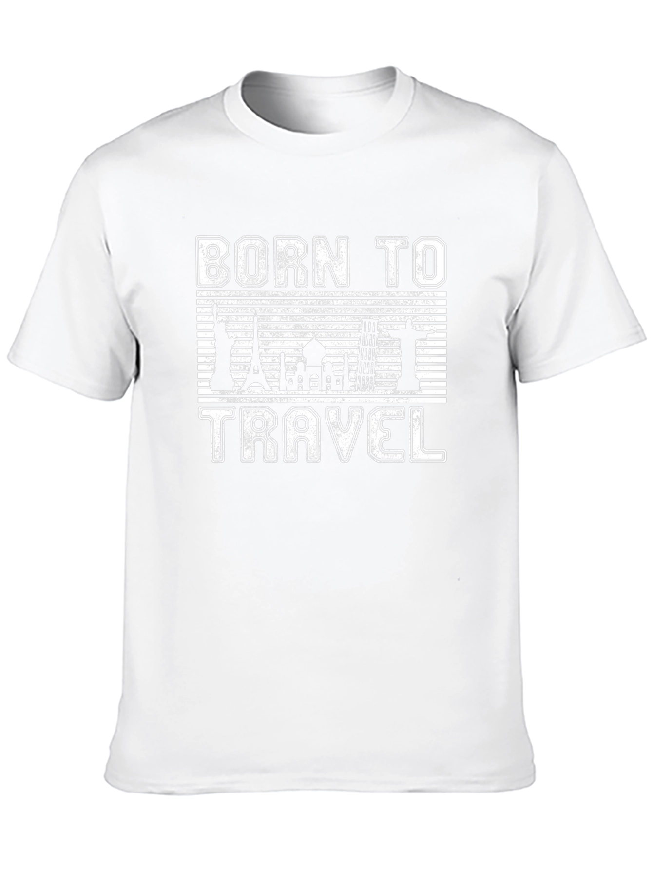 Born to Travel Black Graphic T-Shirt