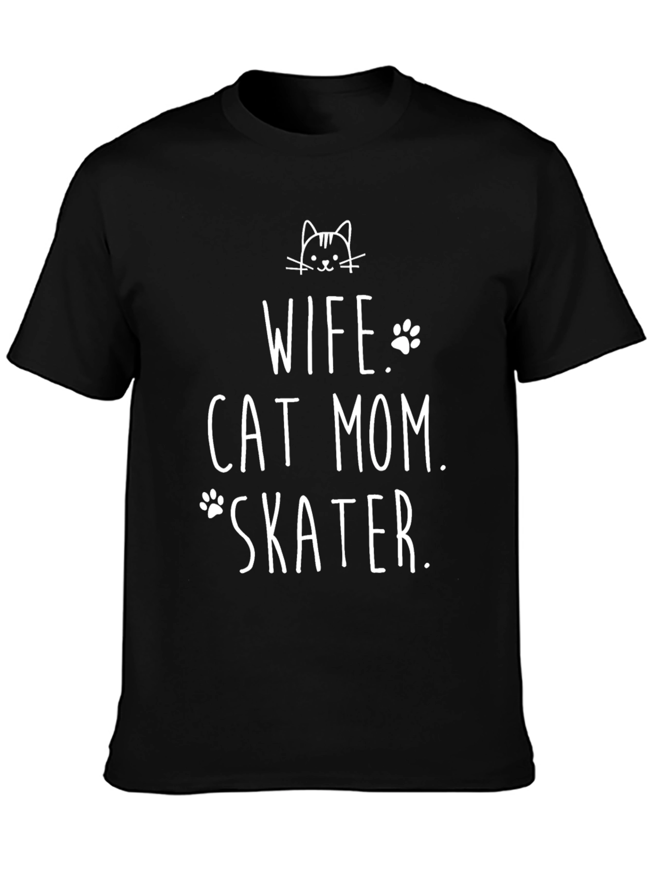 Wife Cat Mom Skater Tee
